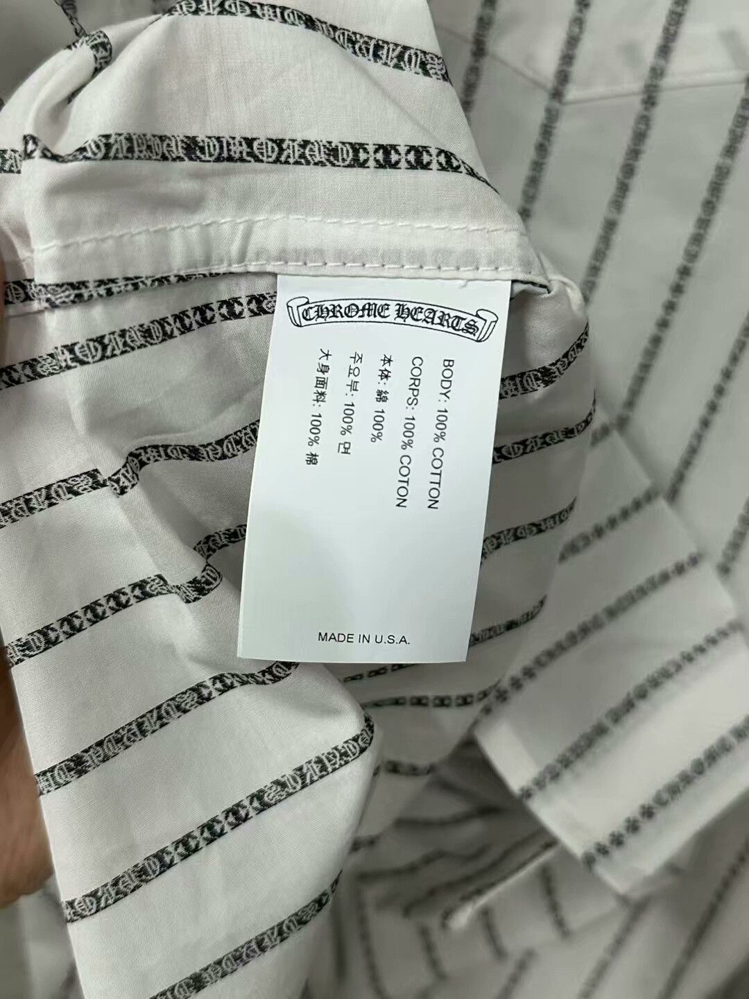 Chrome Hearts chrome hearts striped long sleeve shirt Size US M / EU 48-50 / 2 - 5 Thumbnail