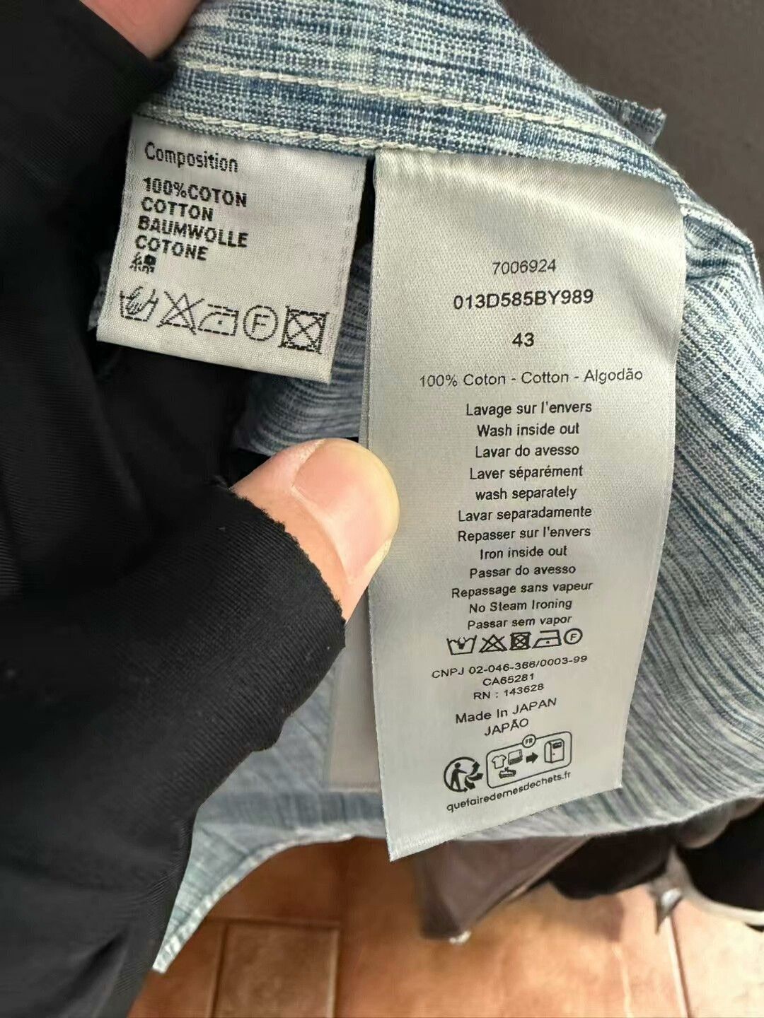 Dior dior blue and white logo denim shirt Size US M / EU 48-50 / 2 - 5 Thumbnail
