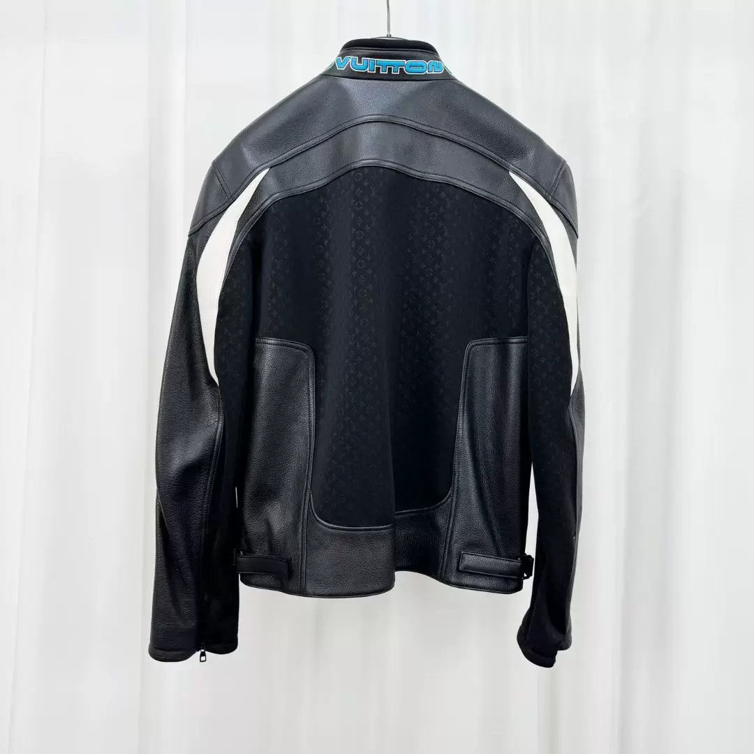 Louis Vuitton louis vuitton black leather biker jacket Size US L / EU 52-54 / 3 - 2 Thumbnail