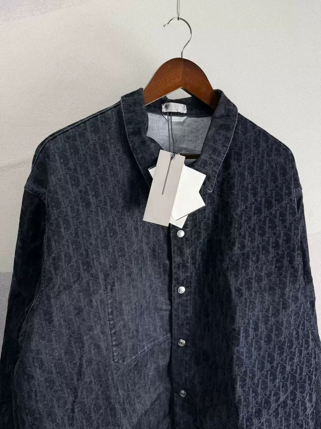 Dior Dior Black Blue Denim Shirt Size 56 Size US L / EU 52-54 / 3 - 2 Thumbnail