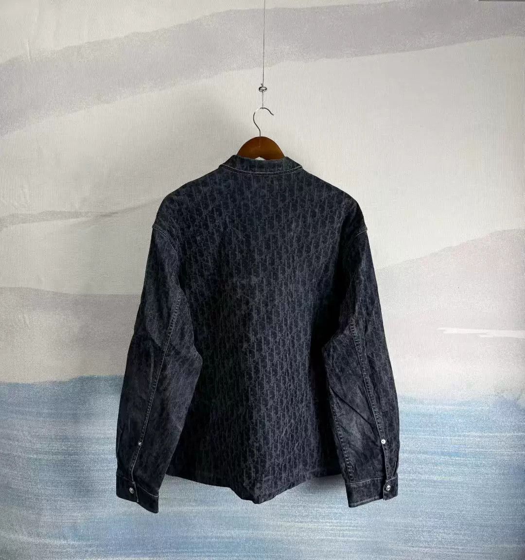 Dior Dior Black Blue Denim Shirt Size 56 Size US L / EU 52-54 / 3 - 3 Thumbnail