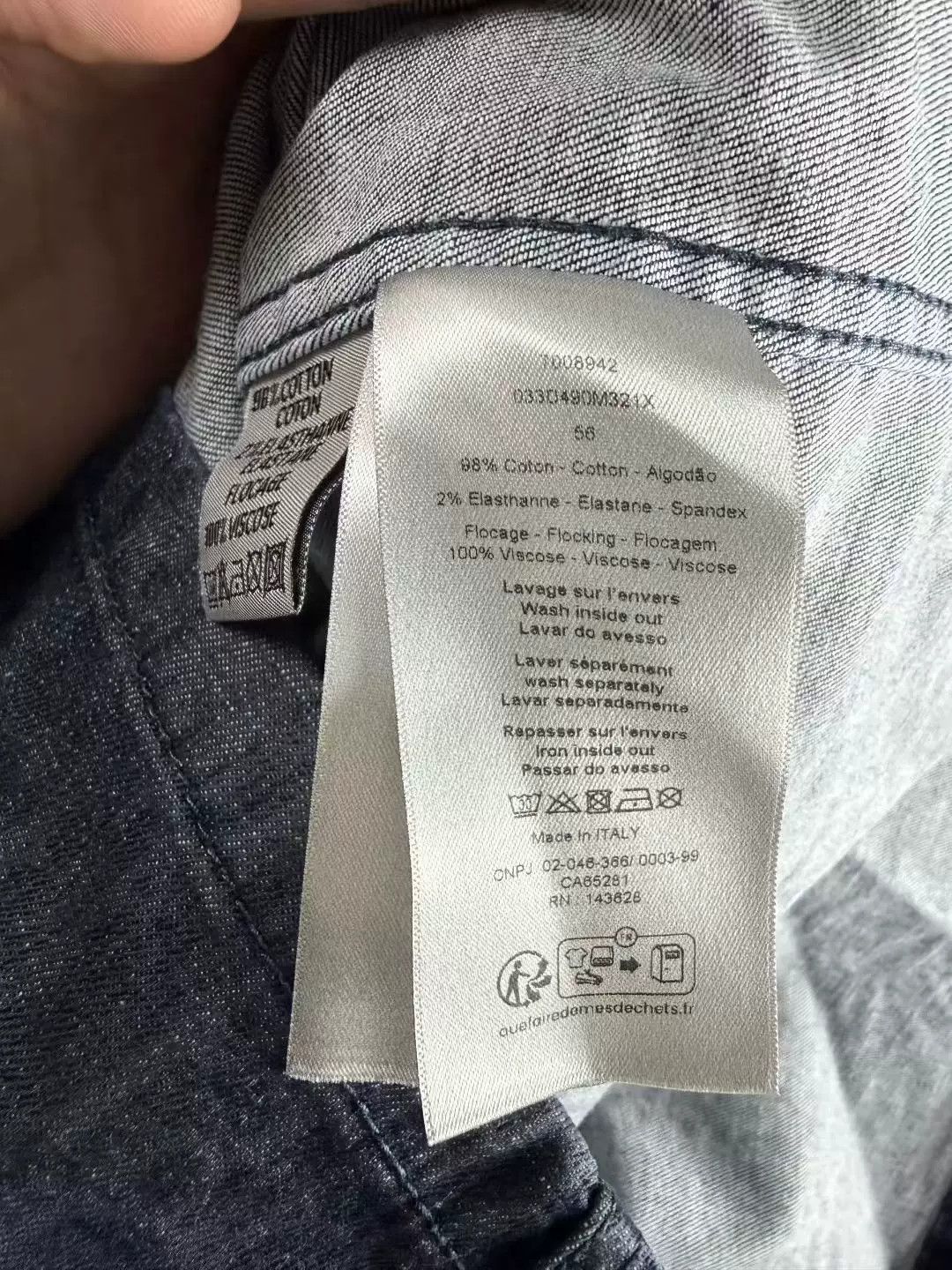 Dior Dior Black Blue Denim Shirt Size 56 Size US L / EU 52-54 / 3 - 4 Thumbnail