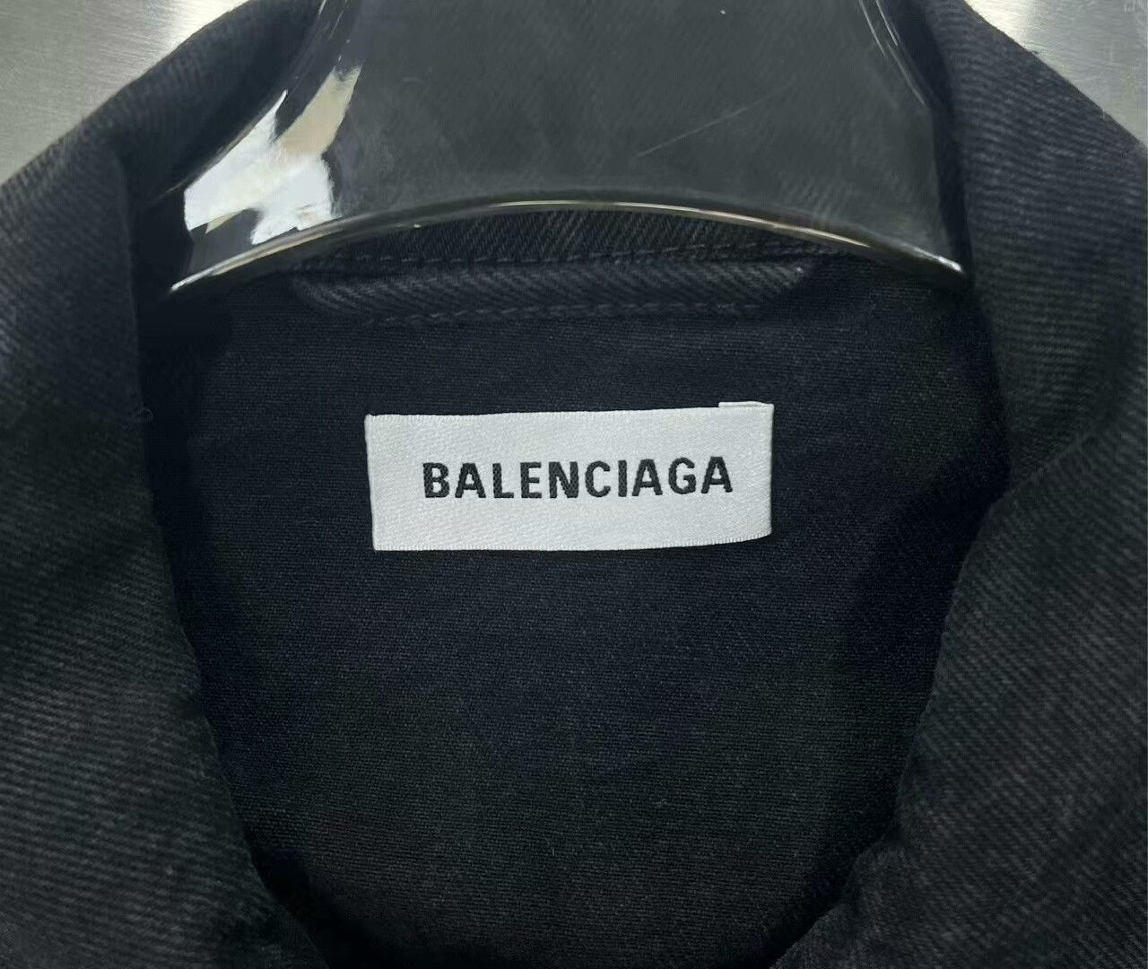 Balenciaga balenciaga black gray denim jacket with crystals Size US XS / EU 42 / 0 - 2 Thumbnail