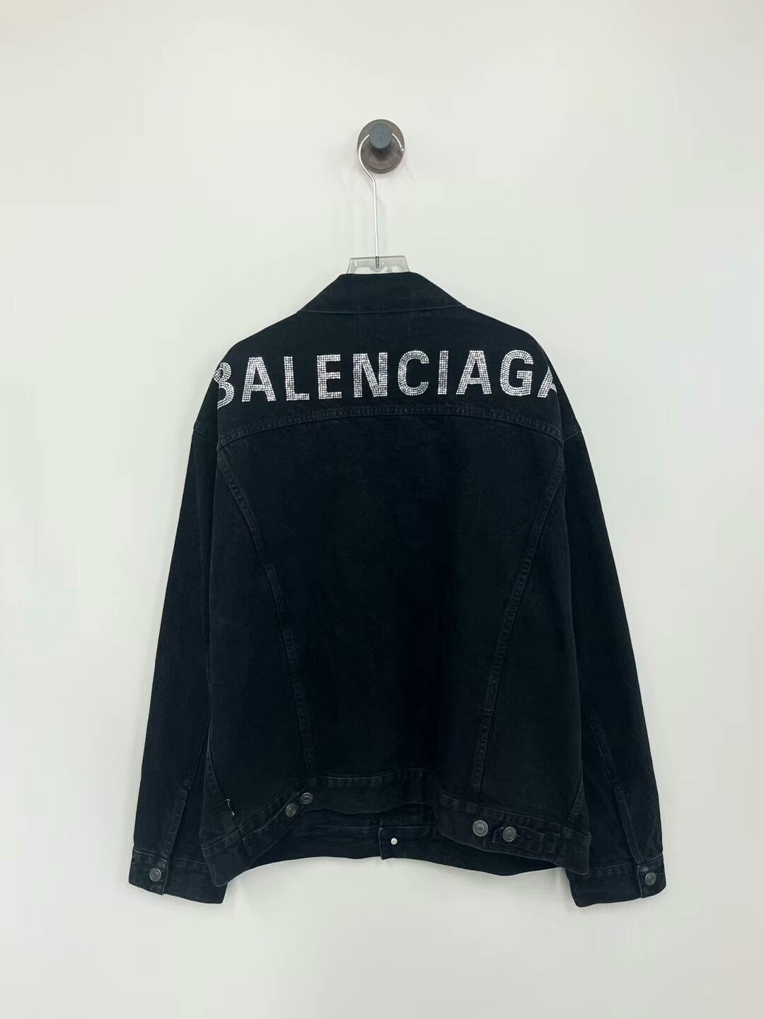 Balenciaga balenciaga black gray denim jacket with crystals Size US XS / EU 42 / 0 - 3 Thumbnail