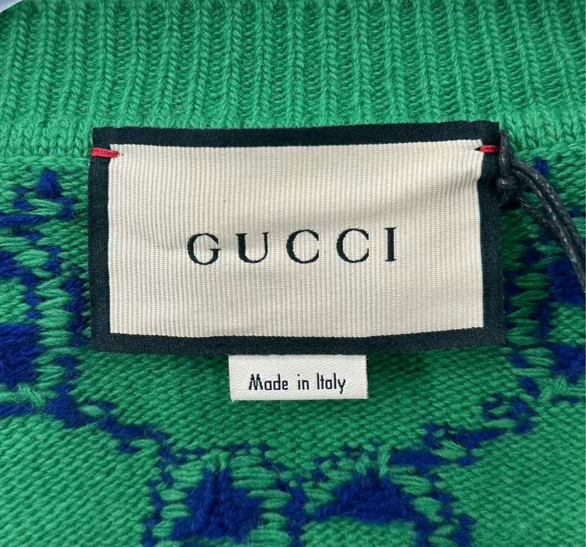 Gucci gucci green double g knit cardigan jacket Size S / US 4 / IT 40 - 3 Thumbnail