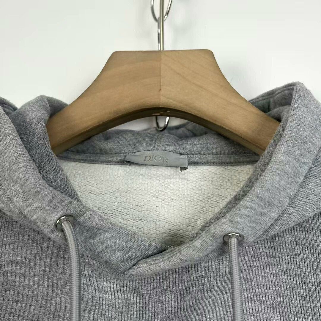 Dior classic gray embroidered CD hoodie Size US S / EU 44-46 / 1 - 3 Thumbnail