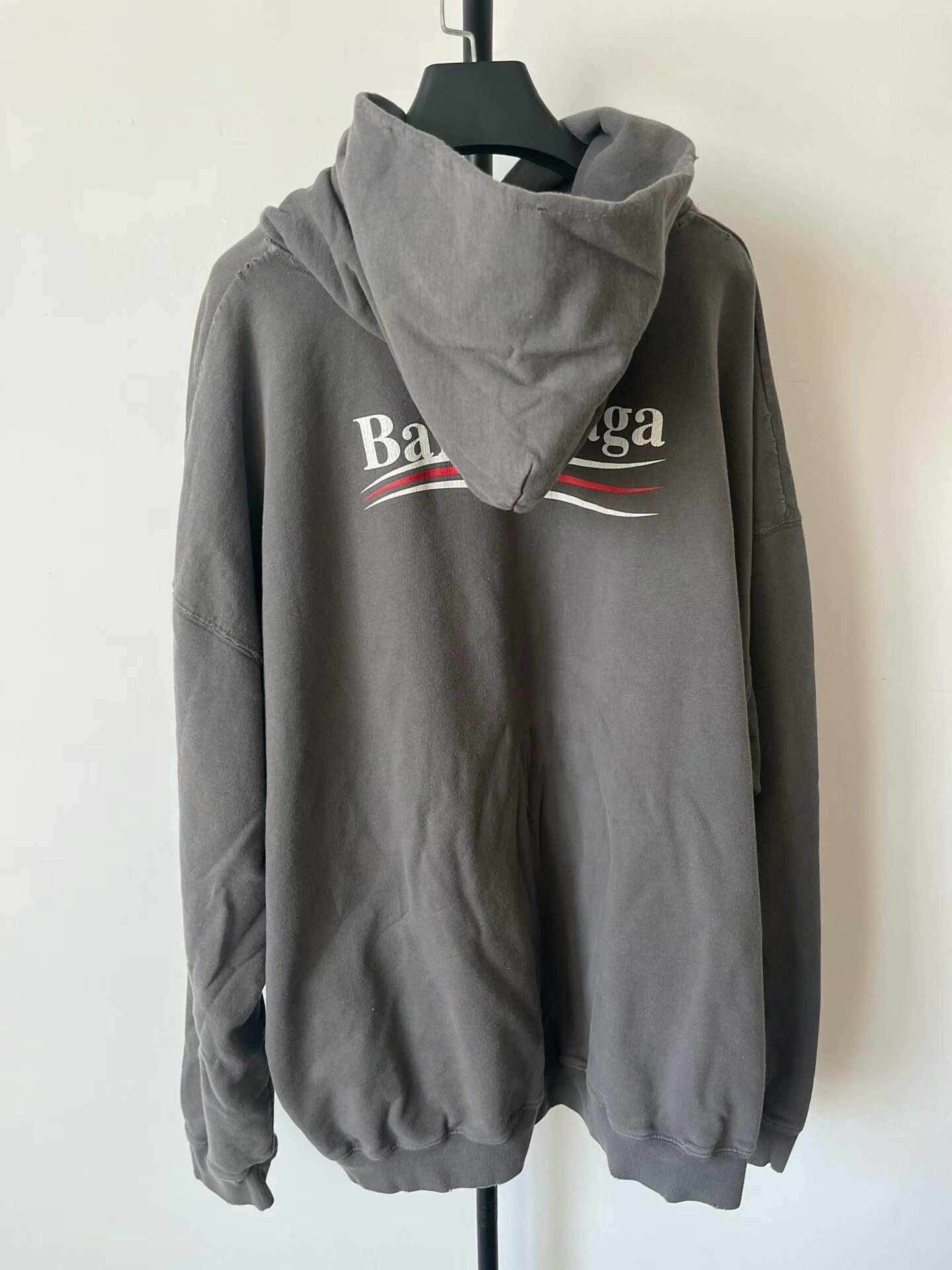 Balenciaga balenciaga logo hoodie in gray color Size US M / EU 48-50 / 2 - 2 Thumbnail