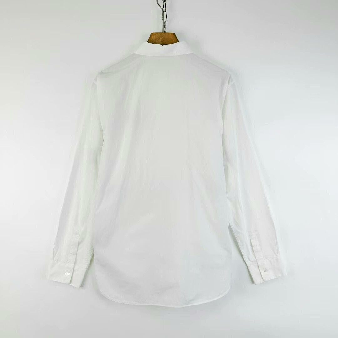 Dior white long sleeve shirt with logo pin Size US L / EU 52-54 / 3 - 2 Thumbnail