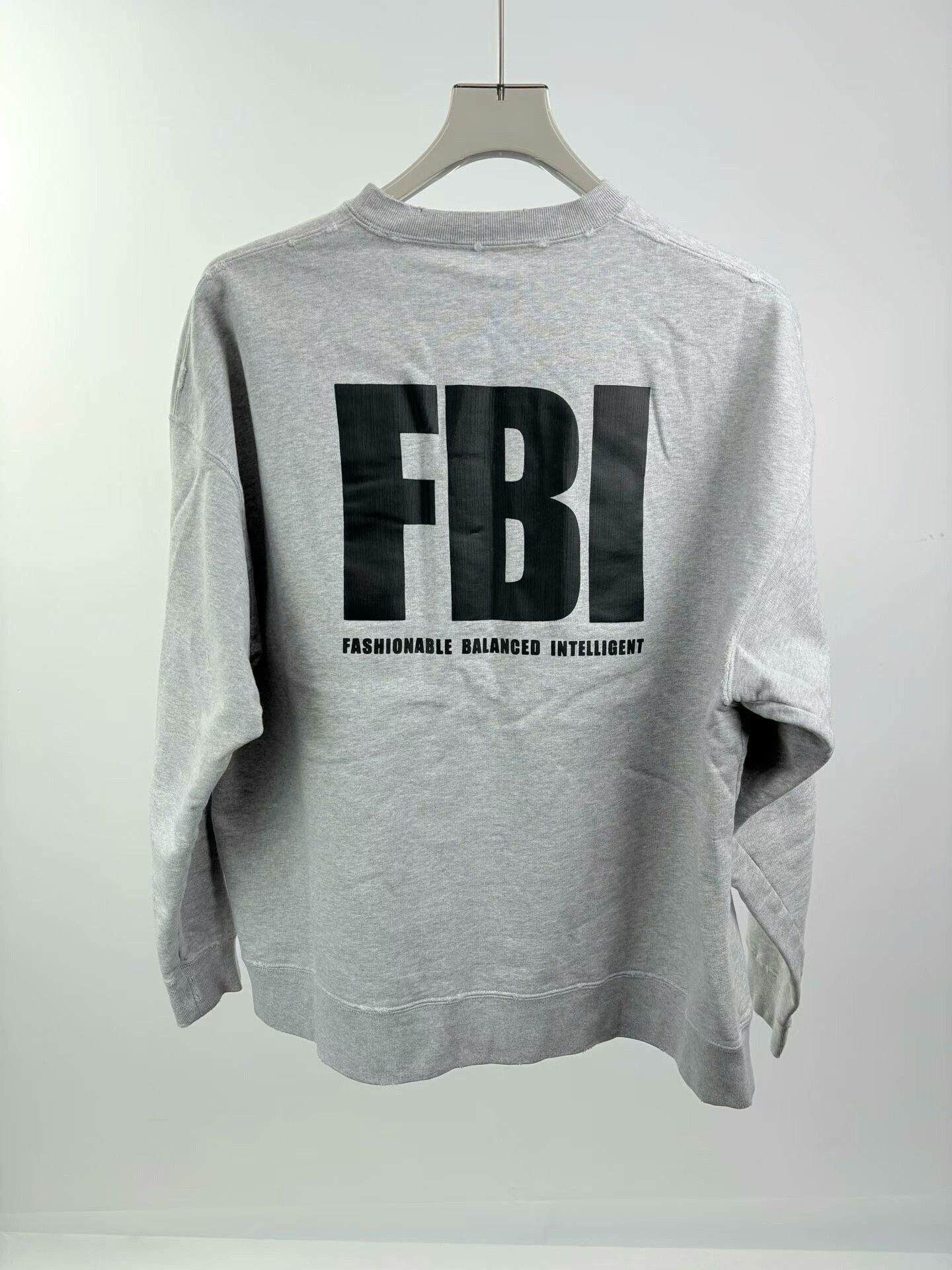 Balenciaga balenciaga fbi gray long sleeve sweatshirt Size US XS / EU 42 / 0 - 2 Thumbnail