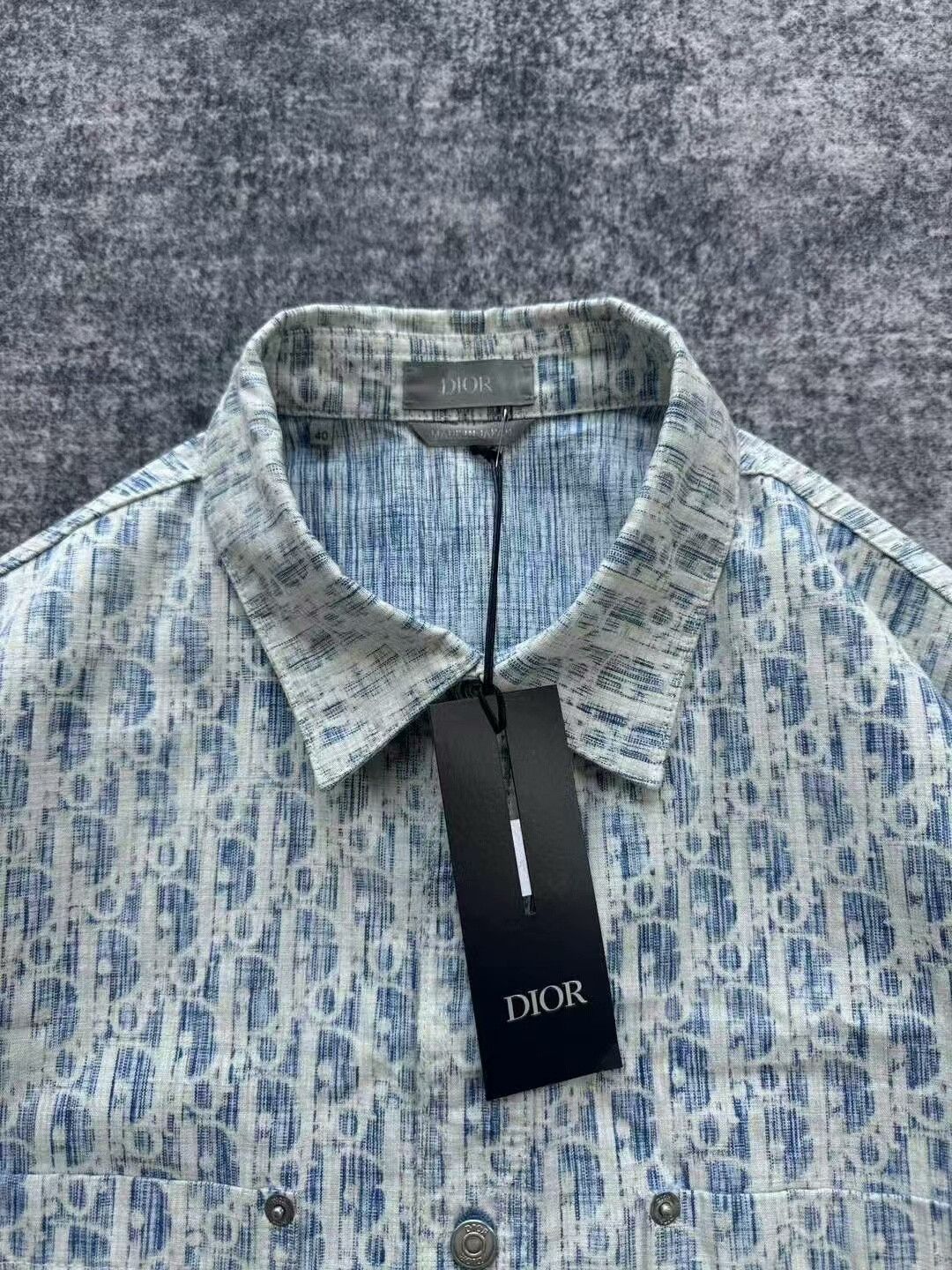 Dior new blue printed denim shirt jacket Size US L / EU 52-54 / 3 - 3 Thumbnail