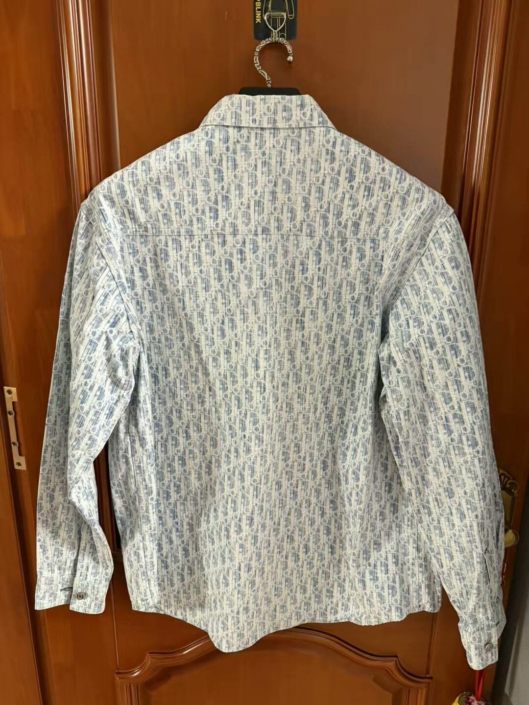 Dior dior blue and white patterned denim shirt Size US M / EU 48-50 / 2 - 2 Thumbnail
