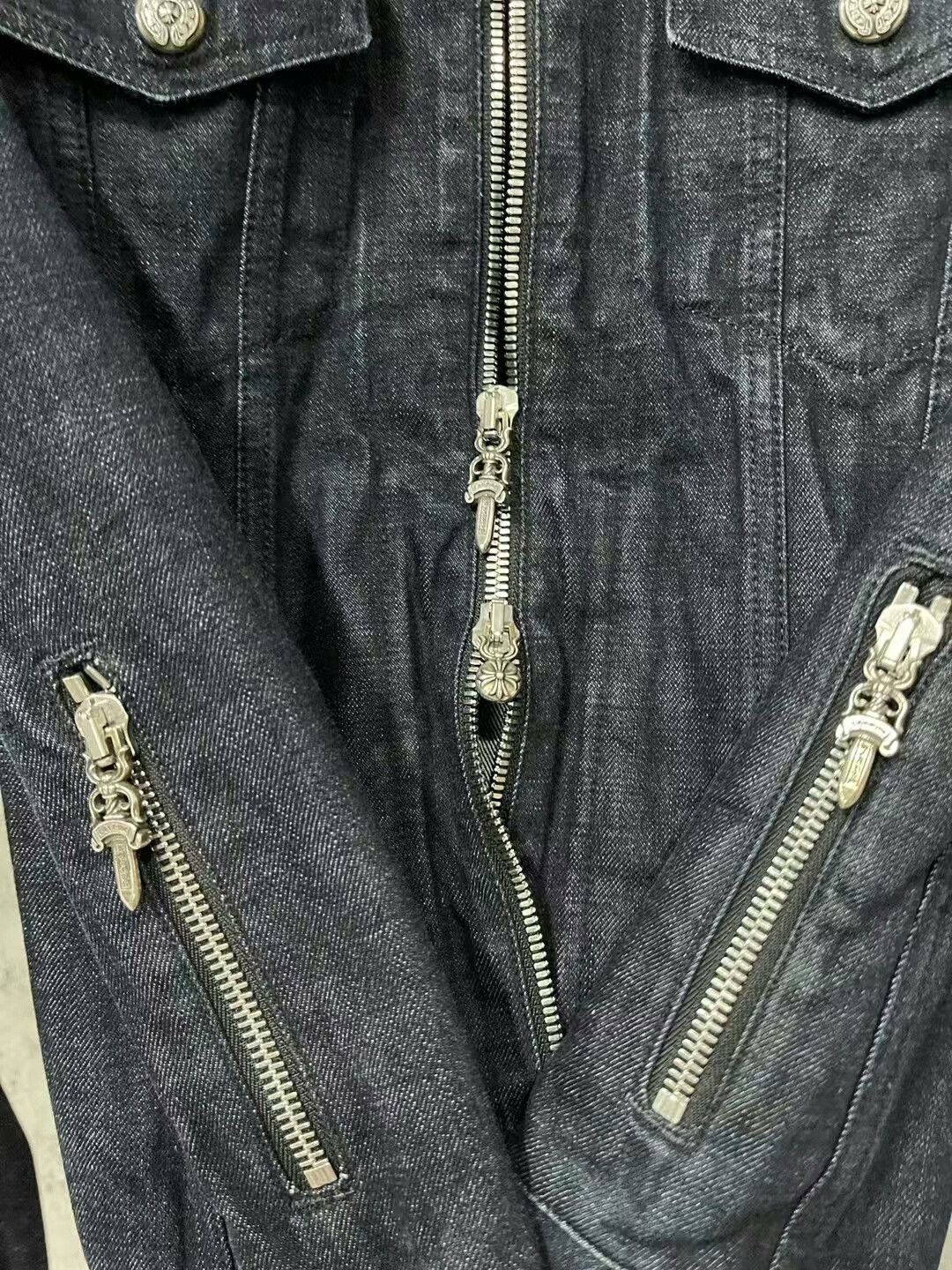 Chrome Hearts chrome hearts flame detail denim jacket Size US L / EU 52-54 / 3 - 4 Thumbnail