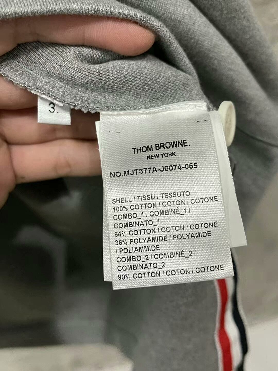 Thom Browne thom browne gray hoodie with logo Size US M / EU 48-50 / 2 - 5 Thumbnail