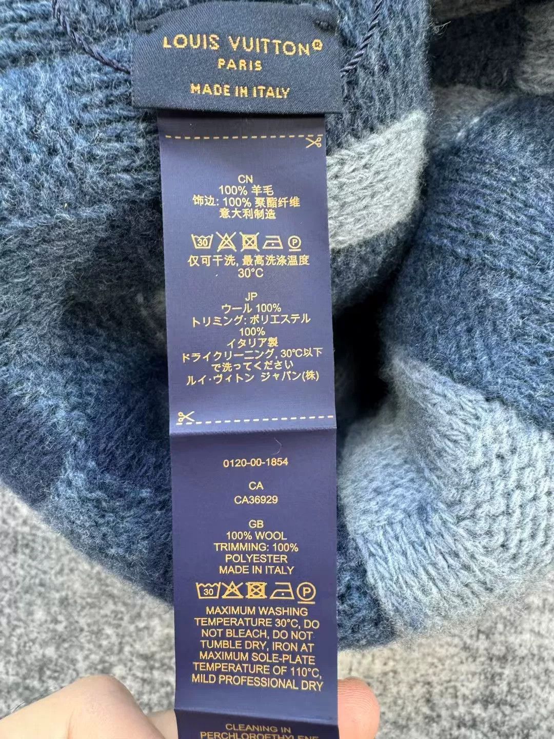 Louis Vuitton louis vuitton blue checkered wool beanie Size ONE SIZE - 5 Thumbnail