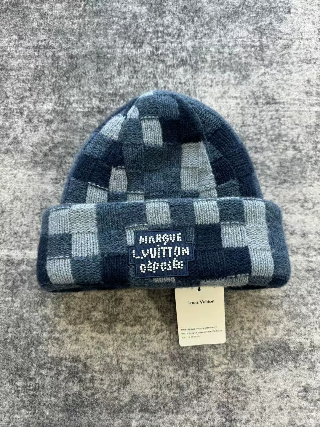 Louis Vuitton louis vuitton blue checkered wool beanie Size ONE SIZE - 2 Thumbnail