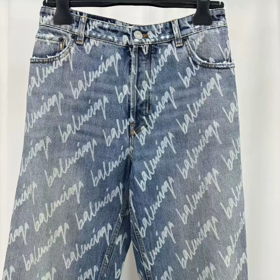 Balenciaga balenciaga signature print denim pants Size 25" / US 0 / IT 36 - 3 Thumbnail