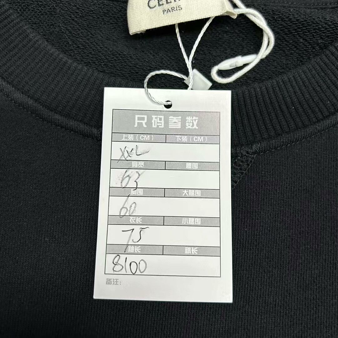 Celine celine rhinestone logo pullover sweatshirt Size XXL / US 16-18 / IT 52-54 - 4 Thumbnail