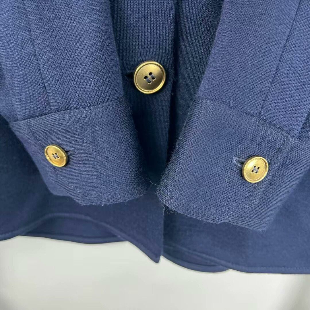Saint Laurent Paris Saint Laurent Blue Embroidered Logo Shirt Jacket Size M / US 6-8 / IT 42-44 - 5 Thumbnail