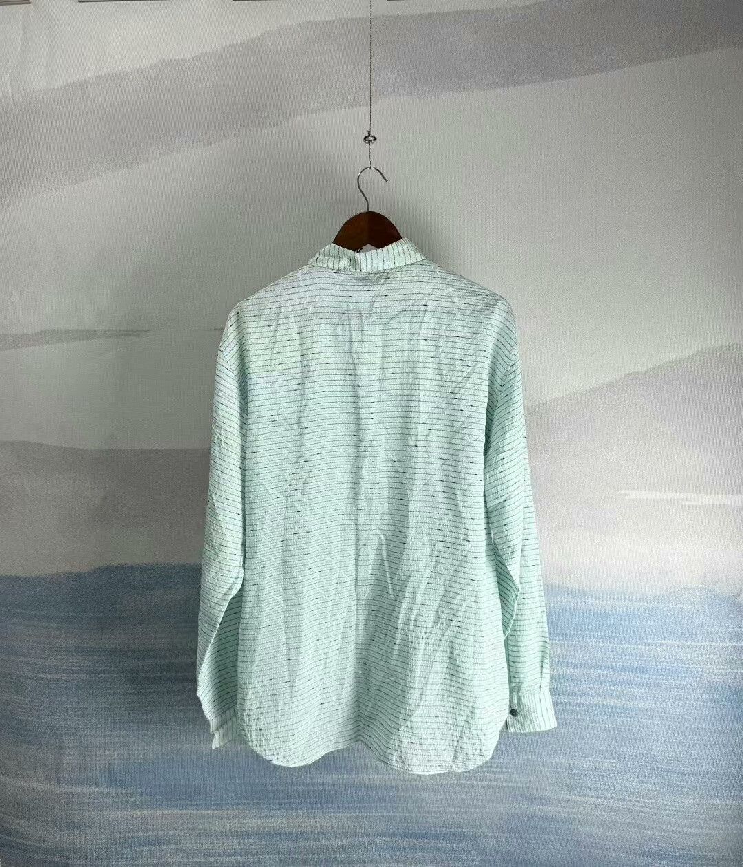 Dior dior mint green silk shirt with label Size US L / EU 52-54 / 3 - 3 Thumbnail