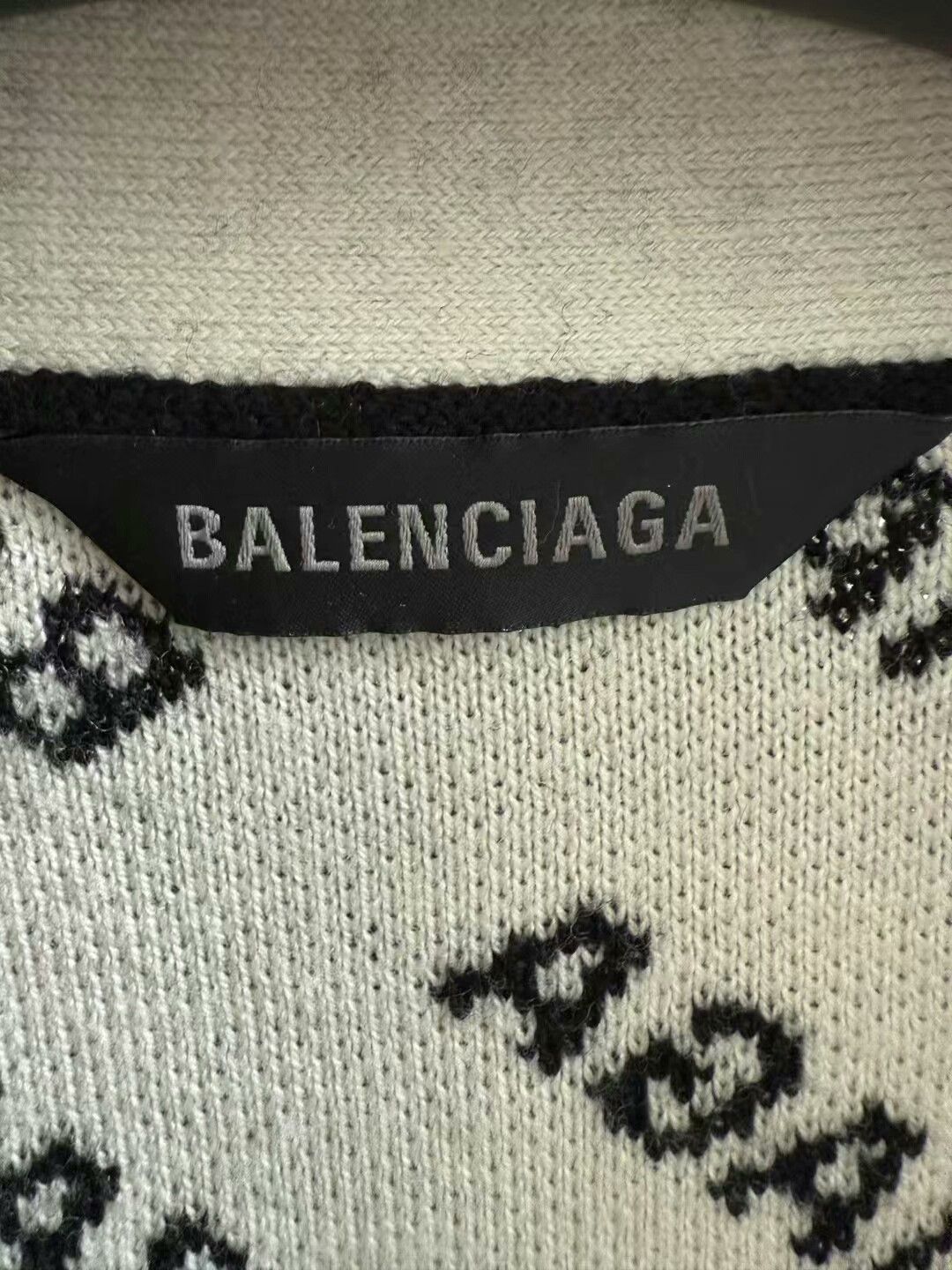 Balenciaga balenciaga full print cardigan in black Size US M / EU 48-50 / 2 - 2 Thumbnail