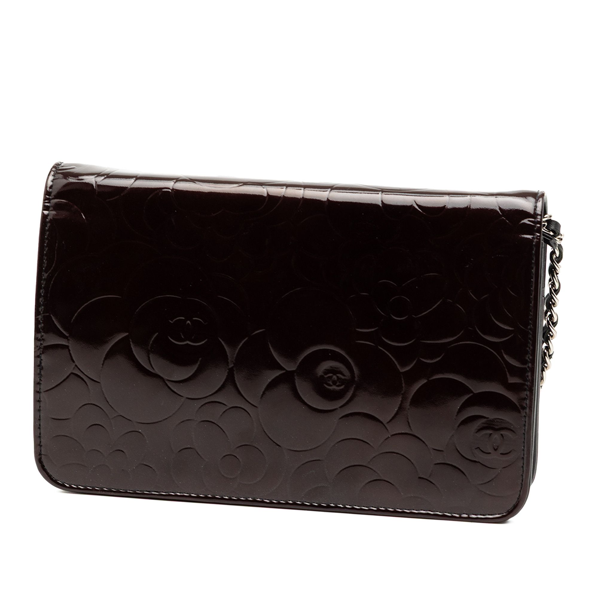 Chanel Chanel CC Embossed Patent Camellia Wallet On Chain Size ONE SIZE - 2 Thumbnail