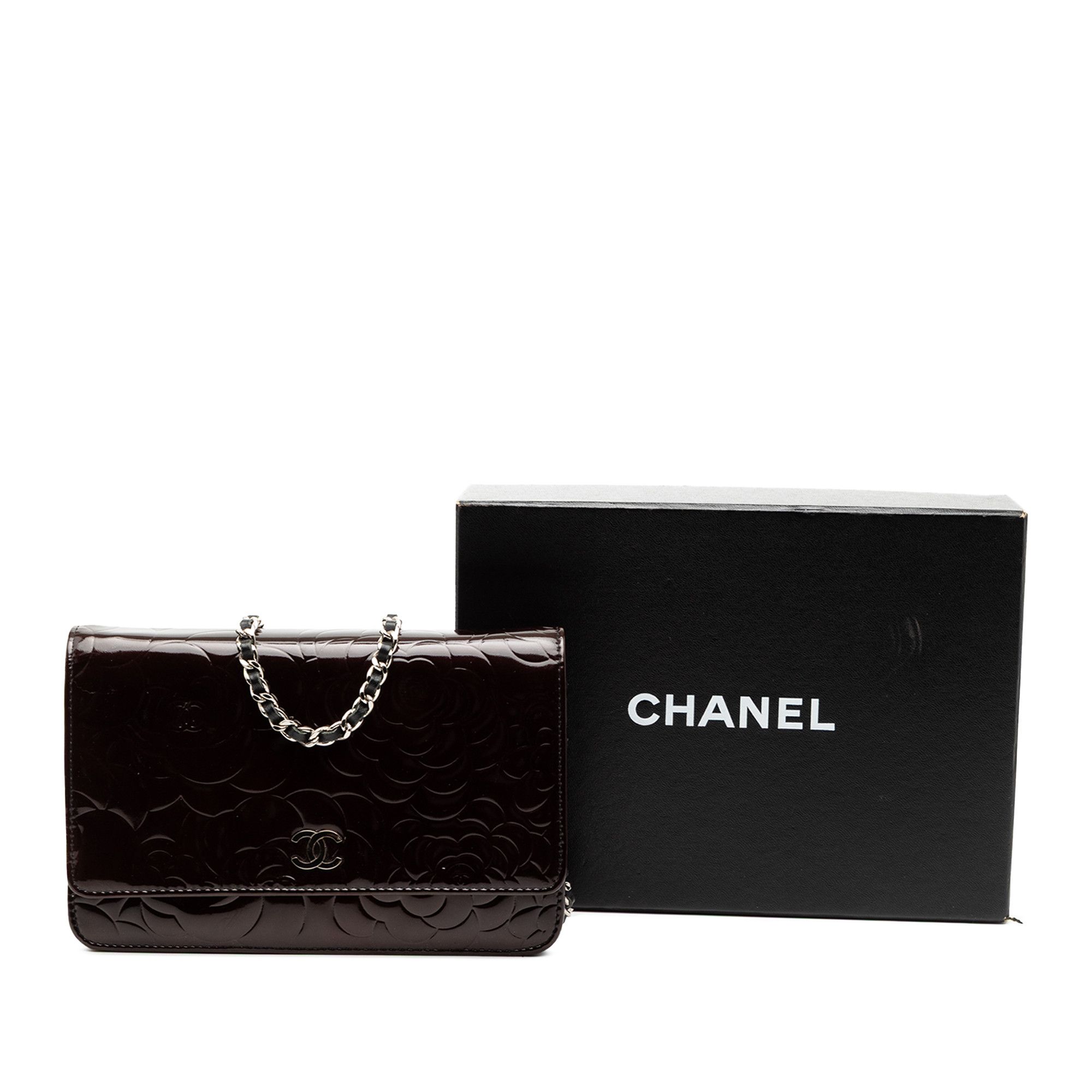 Chanel Chanel CC Embossed Patent Camellia Wallet On Chain Size ONE SIZE - 8 Thumbnail