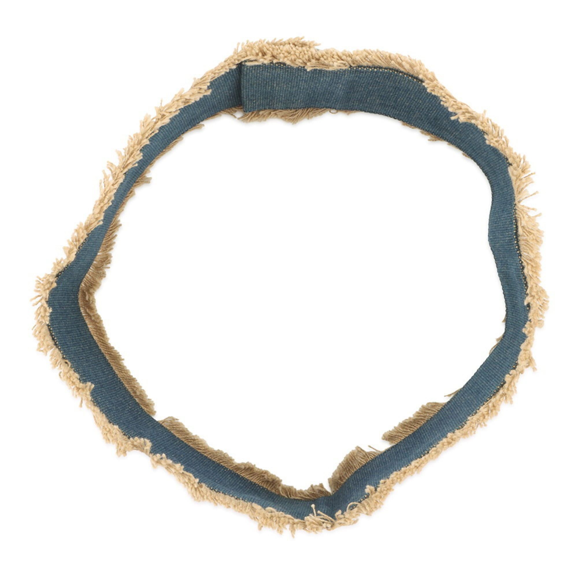Chanel Coco Mark Rhinestone Denim Belt 01 P CHANEL