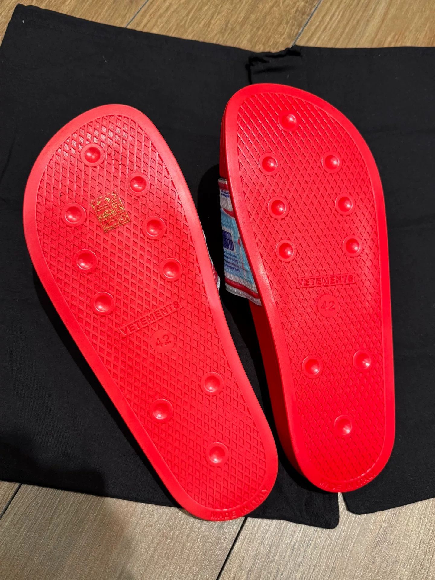 vetements graphic drag sandals by Demna
