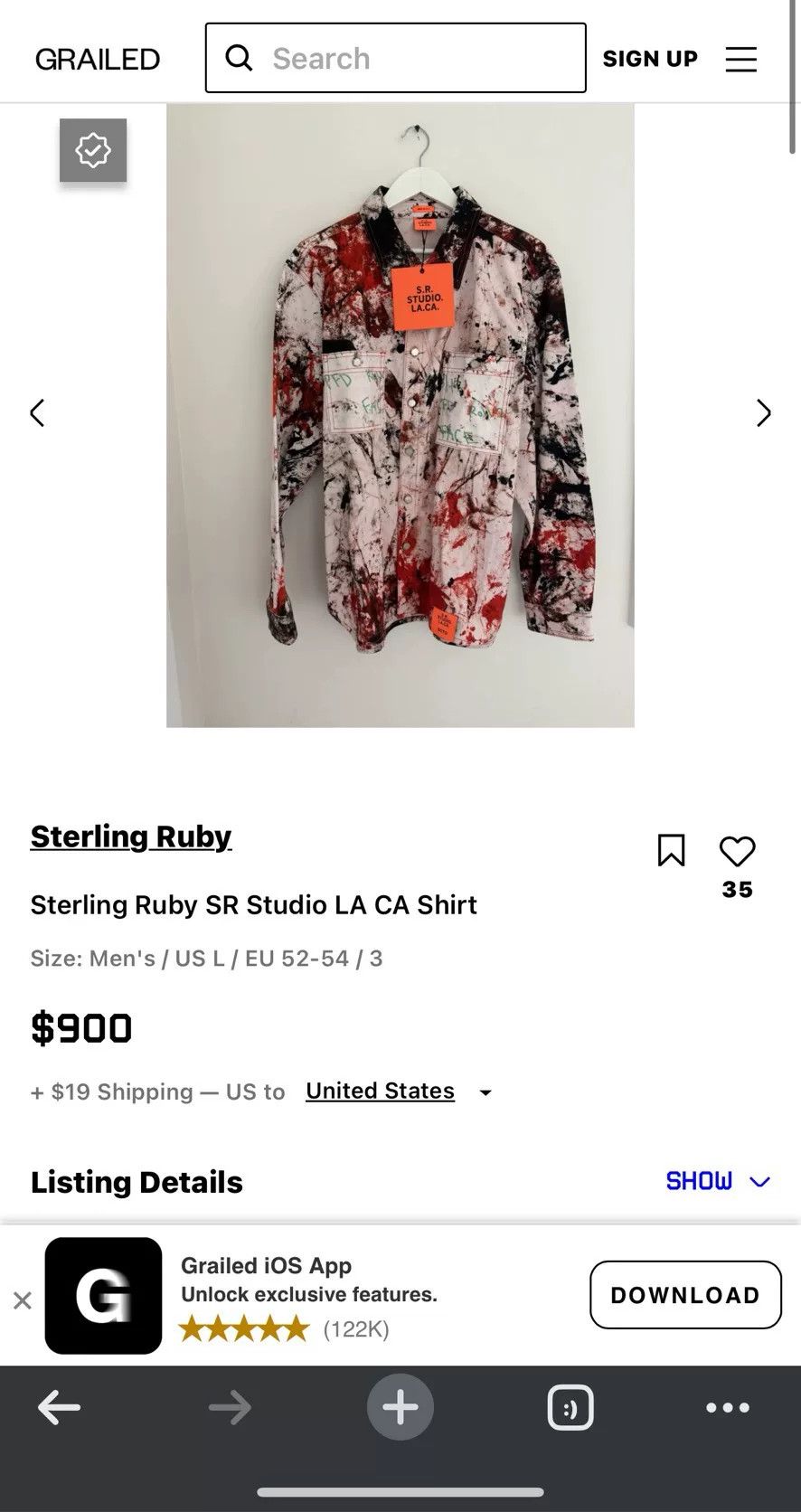 Raf Simons sterling ruby raf simons paint splatter shirt Size US S / EU 44-46 / 1 - 7 Thumbnail