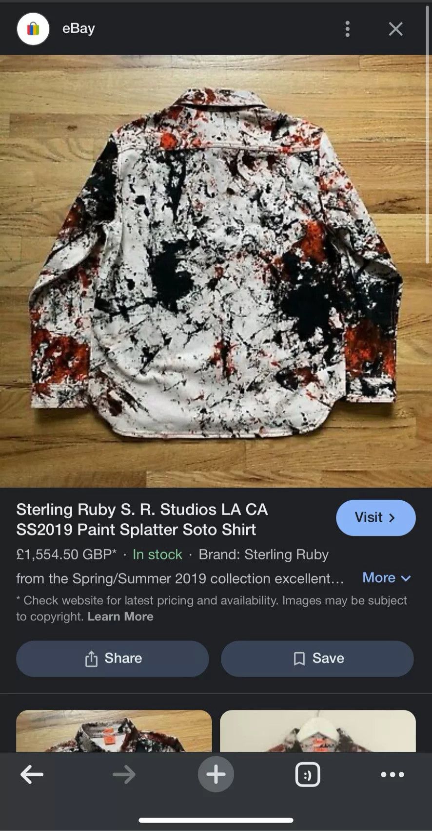 Raf Simons sterling ruby raf simons paint splatter shirt Size US S / EU 44-46 / 1 - 6 Thumbnail