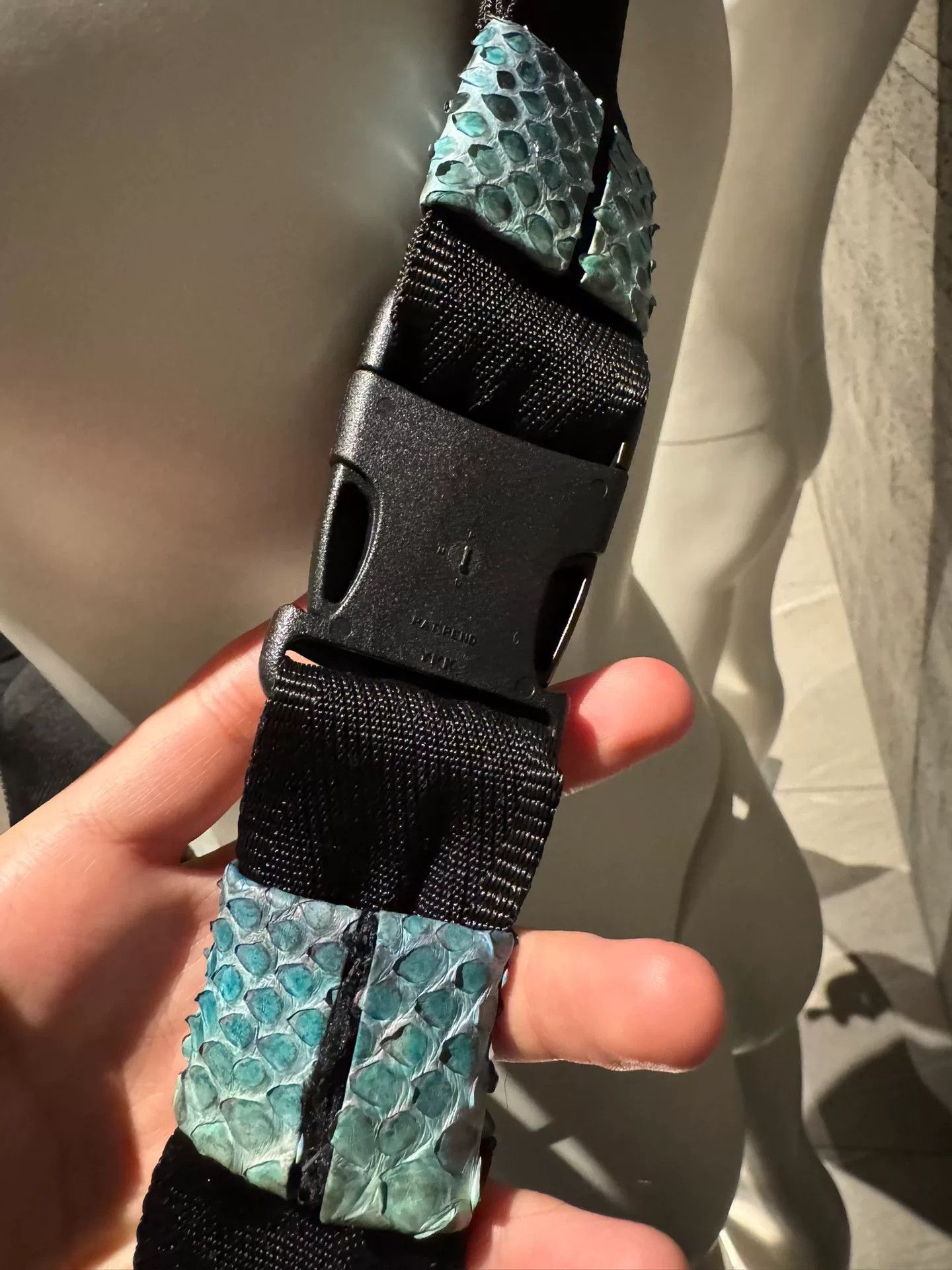 Junya Watanabe python leather waist bag with vivid print Size ONE SIZE - 8 Thumbnail
