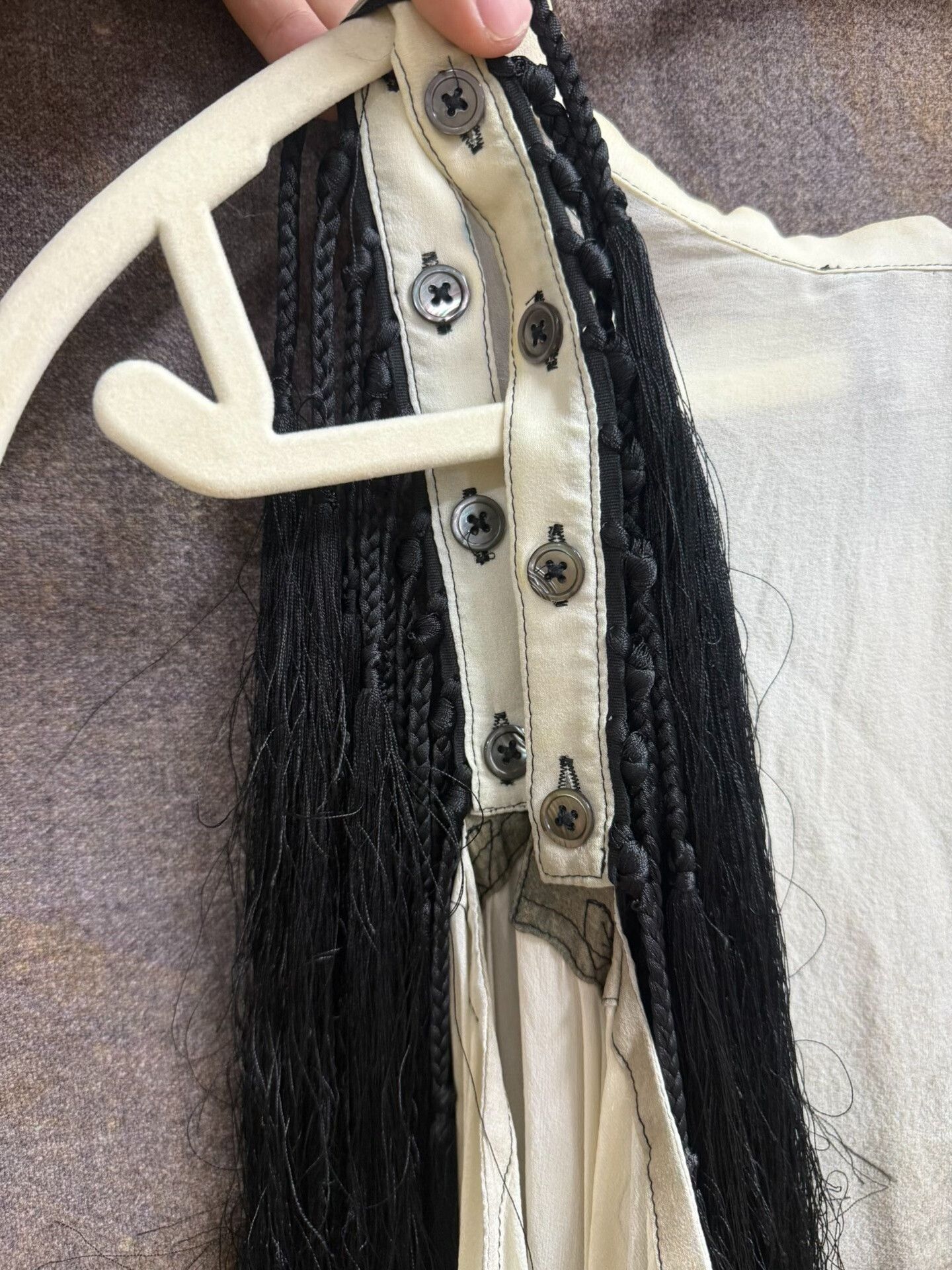 Ann Demeulemeester ombre fringe tank top by ann demeulemeester Size S / US 4 / IT 40 - 8 Thumbnail