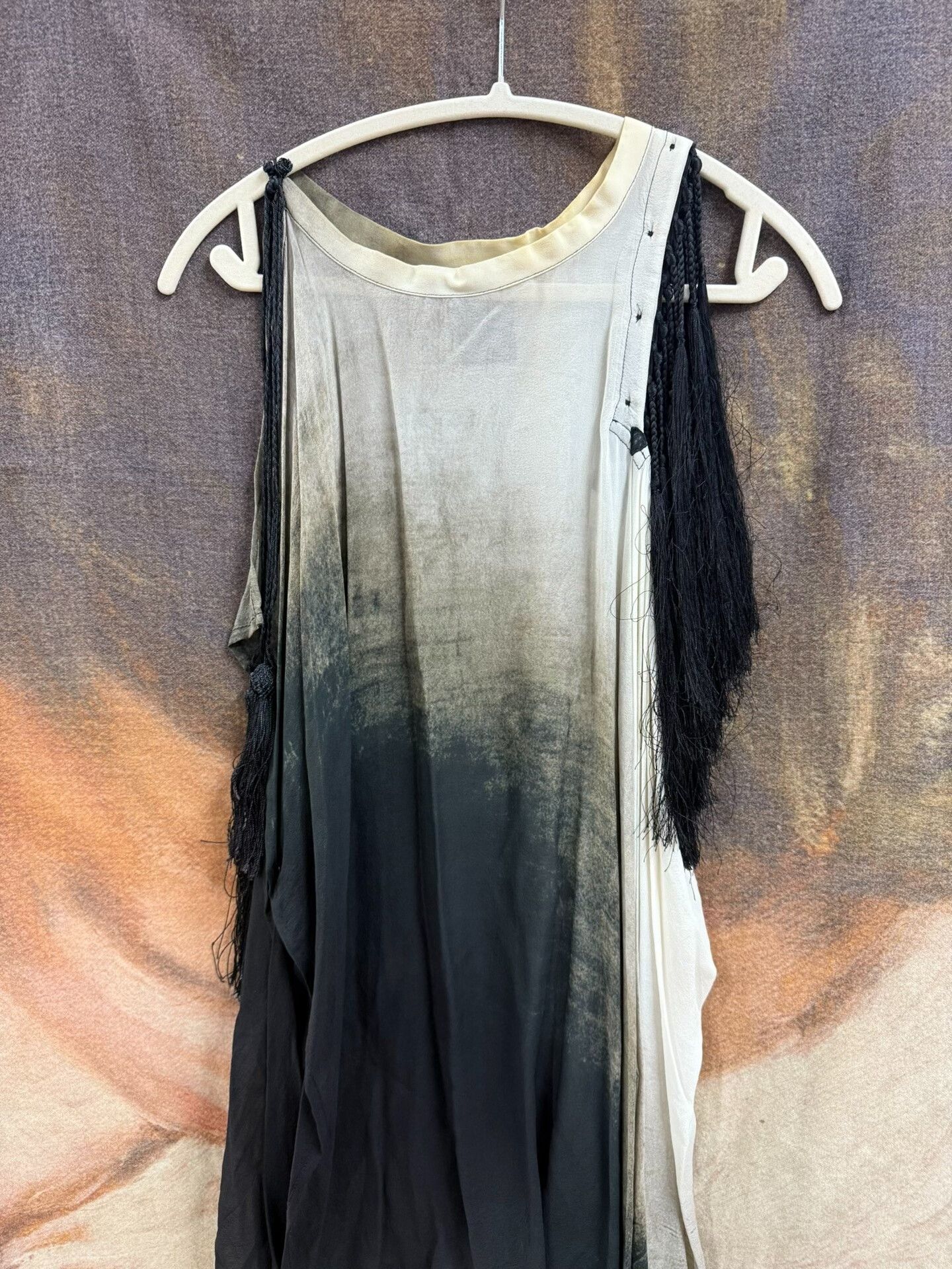 Ann Demeulemeester ombre fringe tank top by ann demeulemeester Size S / US 4 / IT 40 - 2 Thumbnail