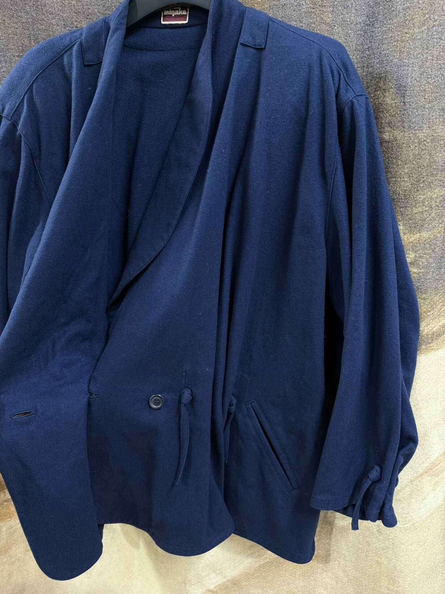 Issey Miyake issey miyake pleated drawstring wool coat Size US XL / EU 56 / 4 - 6 Thumbnail