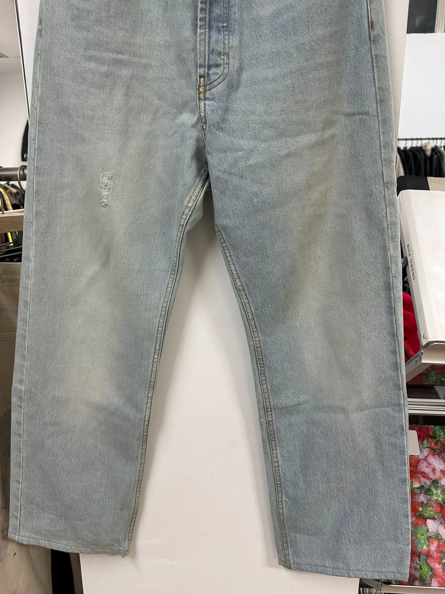 Dries Van Noten drapes van noten water-washed denim pants Size US 29 - 3 Thumbnail