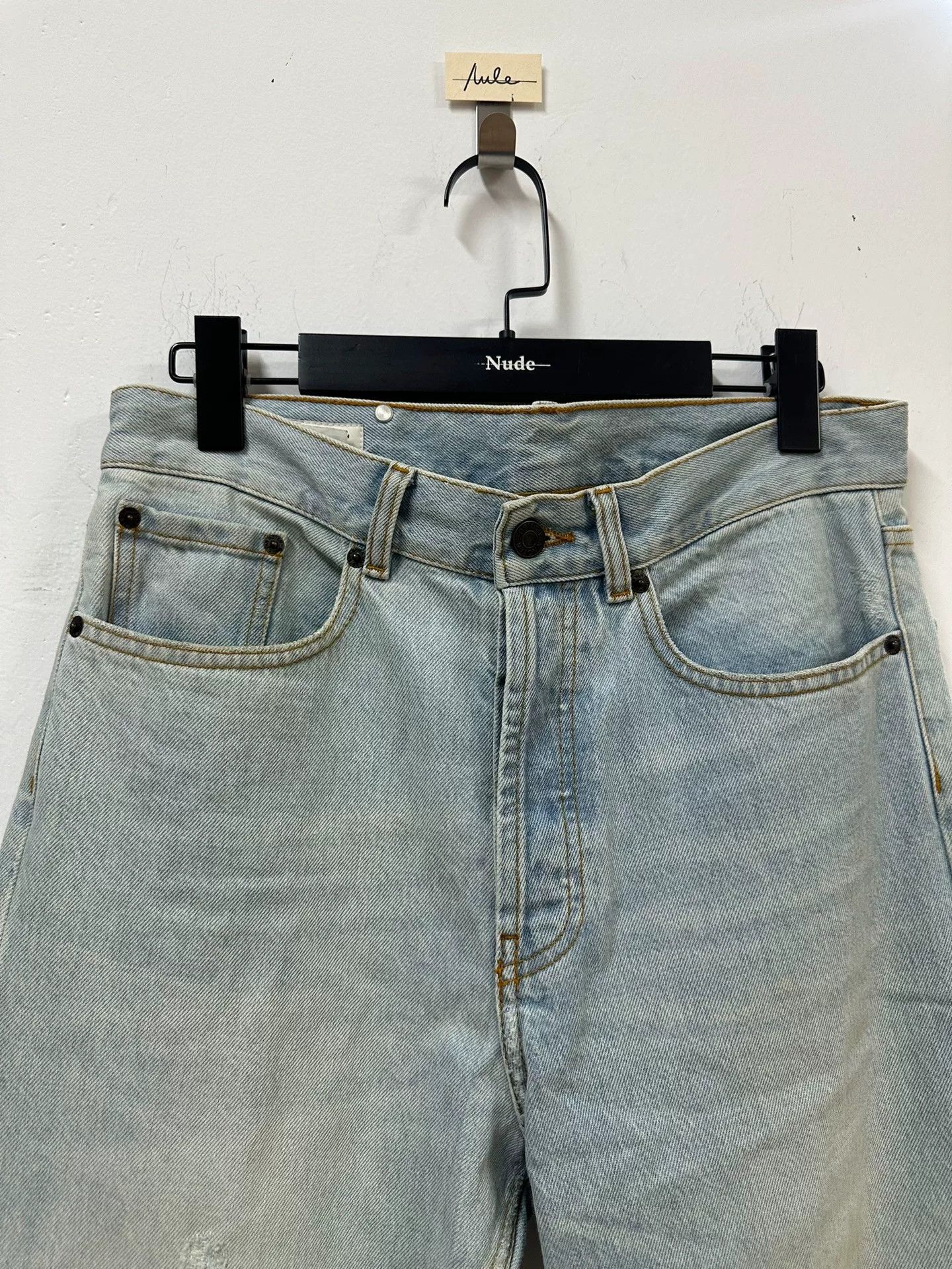 Dries Van Noten drapes van noten water-washed denim pants Size US 29 - 4 Thumbnail