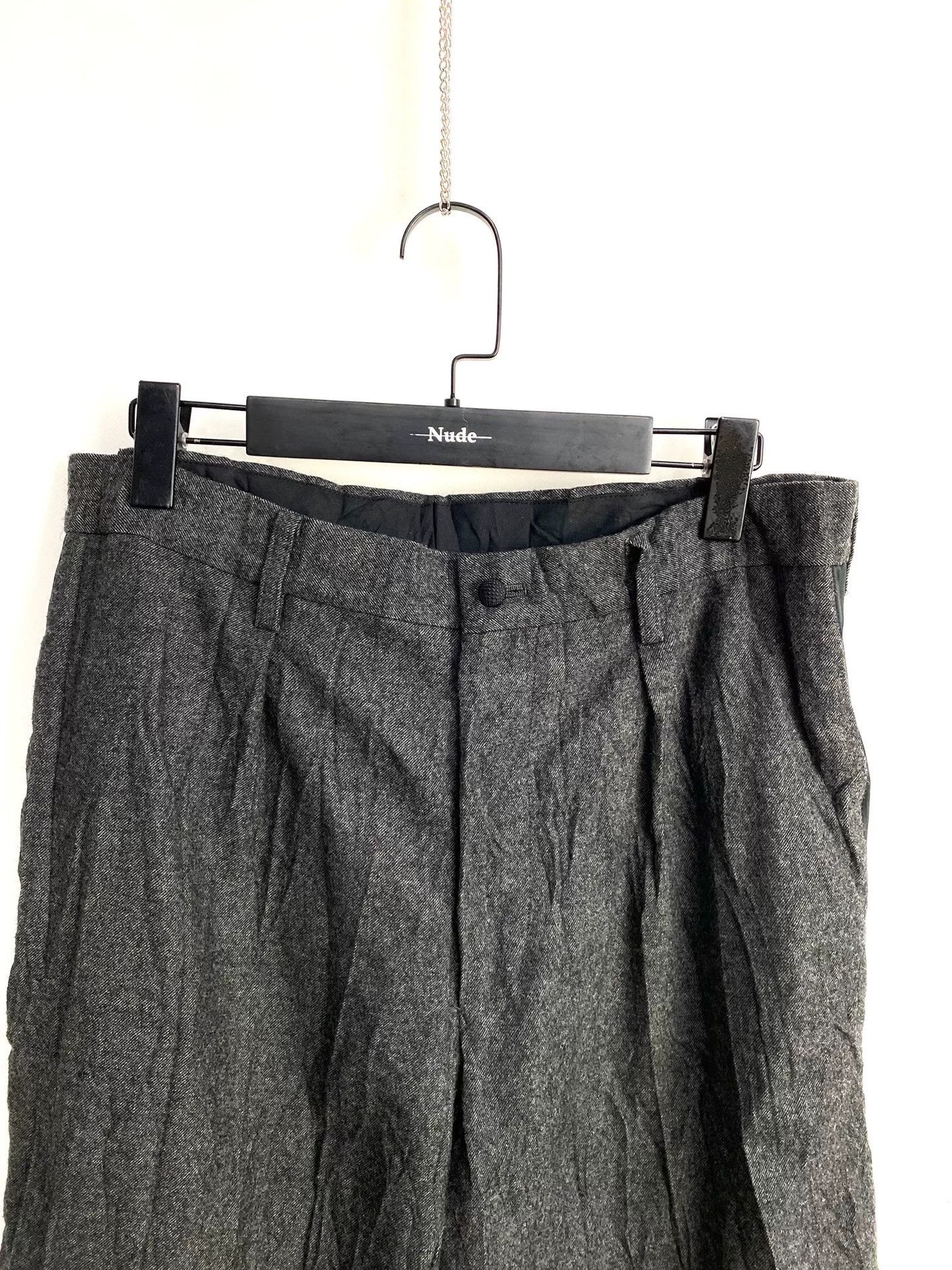 Yohji Yamamoto y's by yohji yamamoto gray wool trousers Size US 34 / EU 50 - 2 Thumbnail