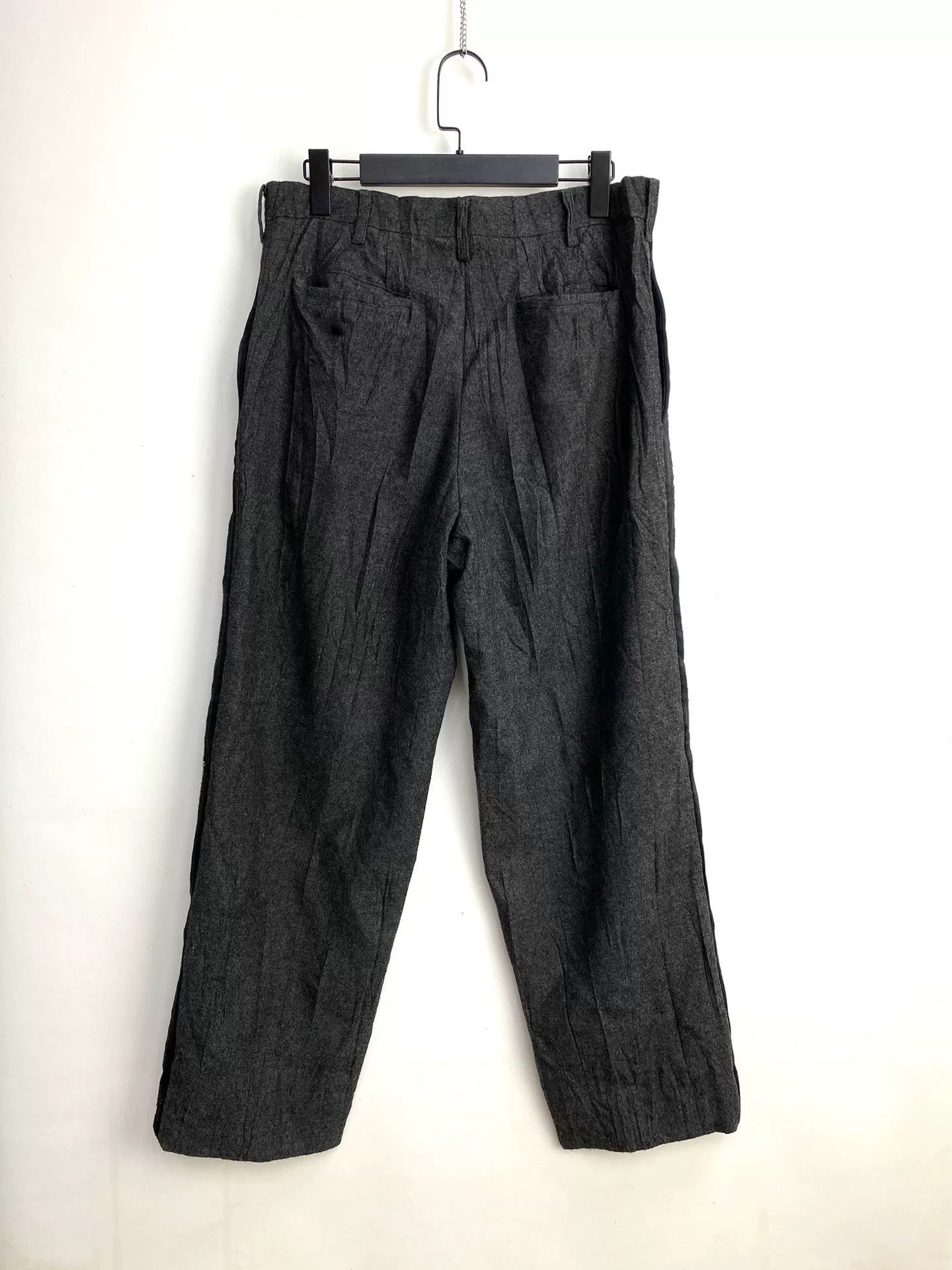 Yohji Yamamoto y's by yohji yamamoto gray wool trousers Size US 34 / EU 50 - 4 Thumbnail