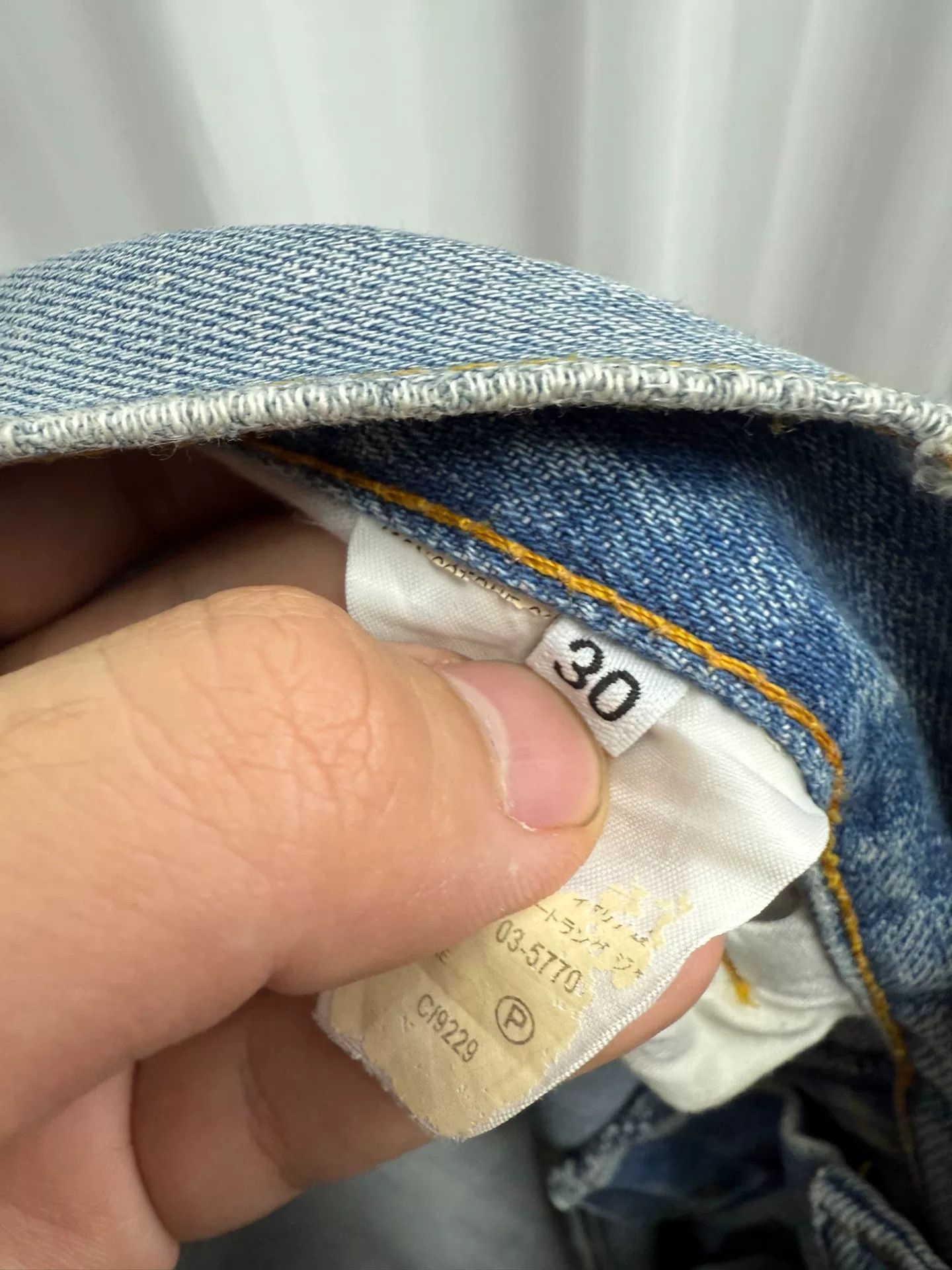 Helmut Lang classic washed denim pants with distressing Size US 30 / EU 46 - 8 Thumbnail