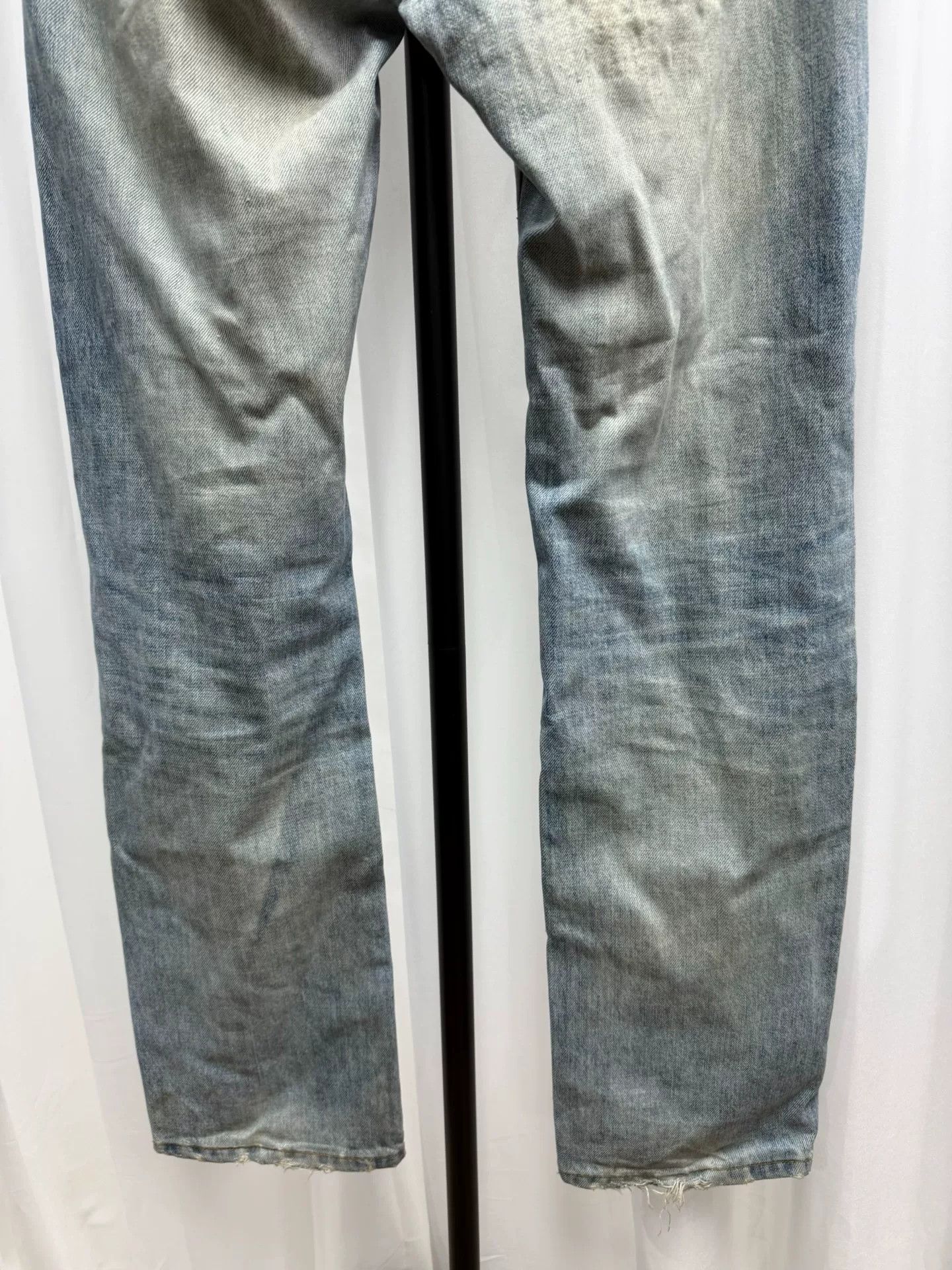 Helmut Lang classic washed denim pants with distressing Size US 30 / EU 46 - 7 Thumbnail