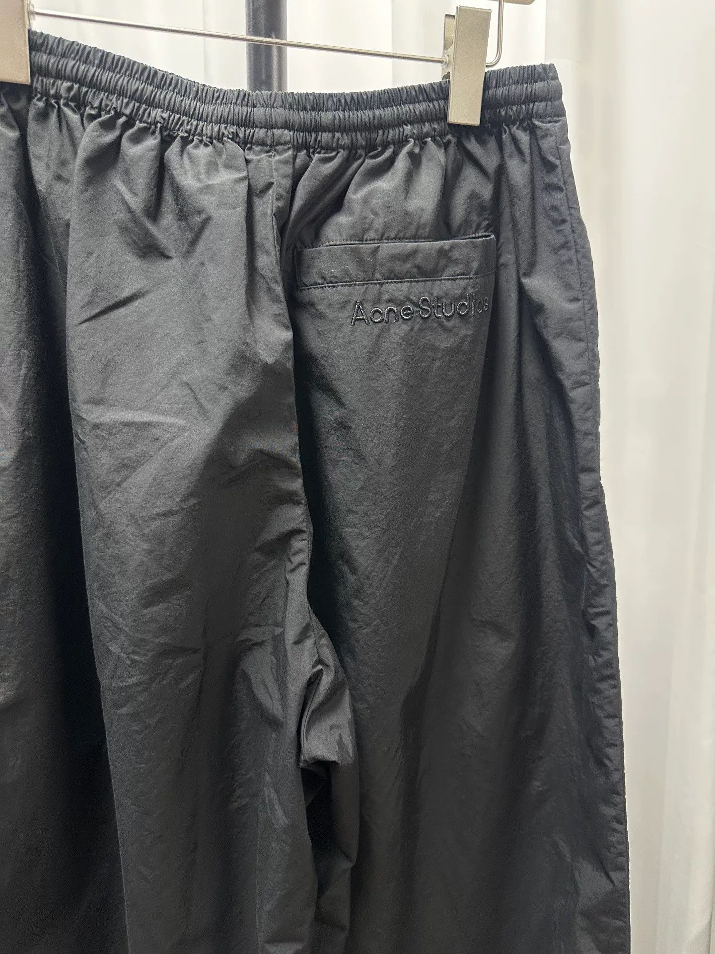 Acne Studios Acne Studios Black Wide-Leg Athletic Pants Size US 31 - 4 Thumbnail