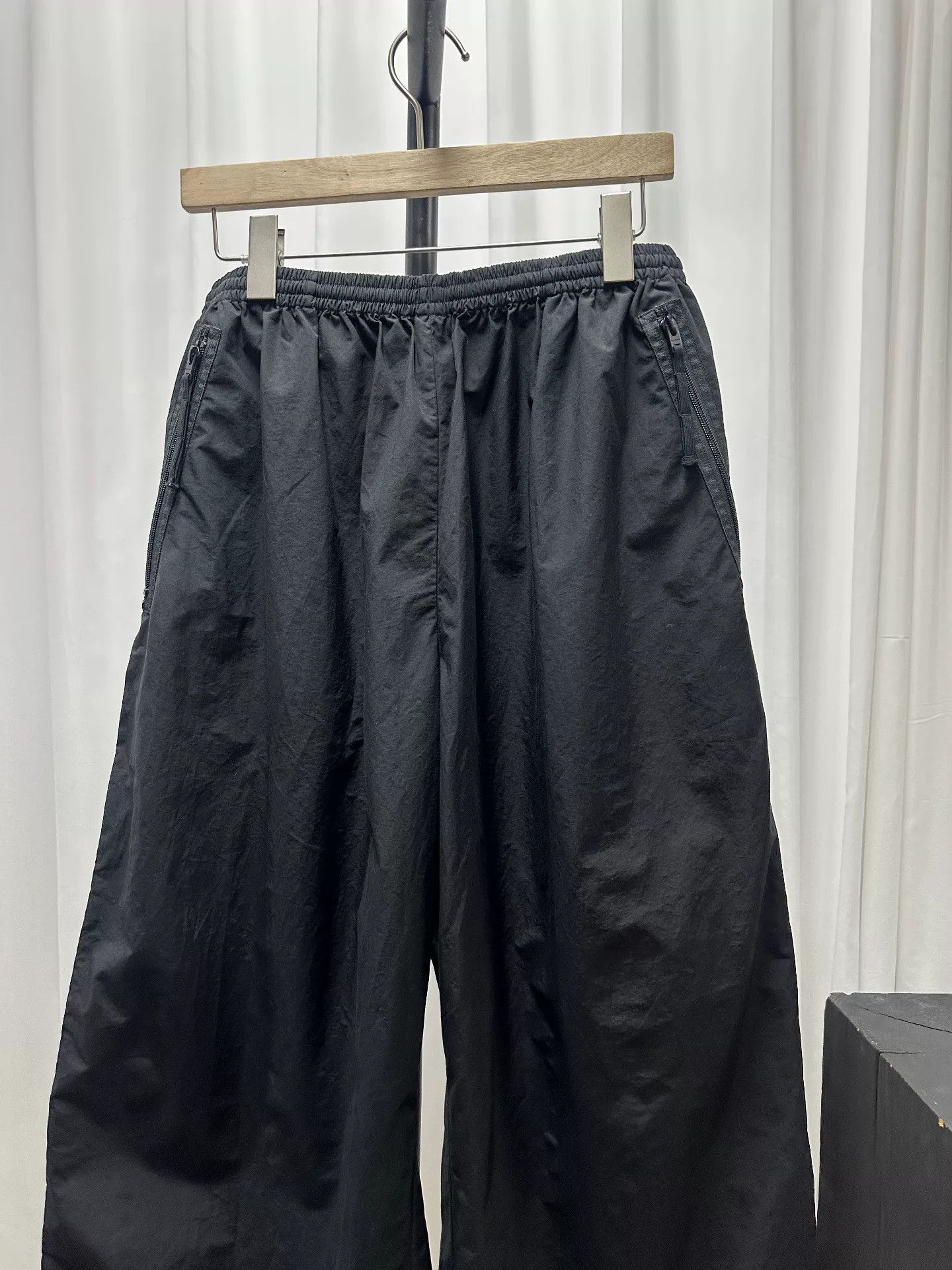 Acne Studios Acne Studios Black Wide-Leg Athletic Pants Size US 31 - 6 Thumbnail