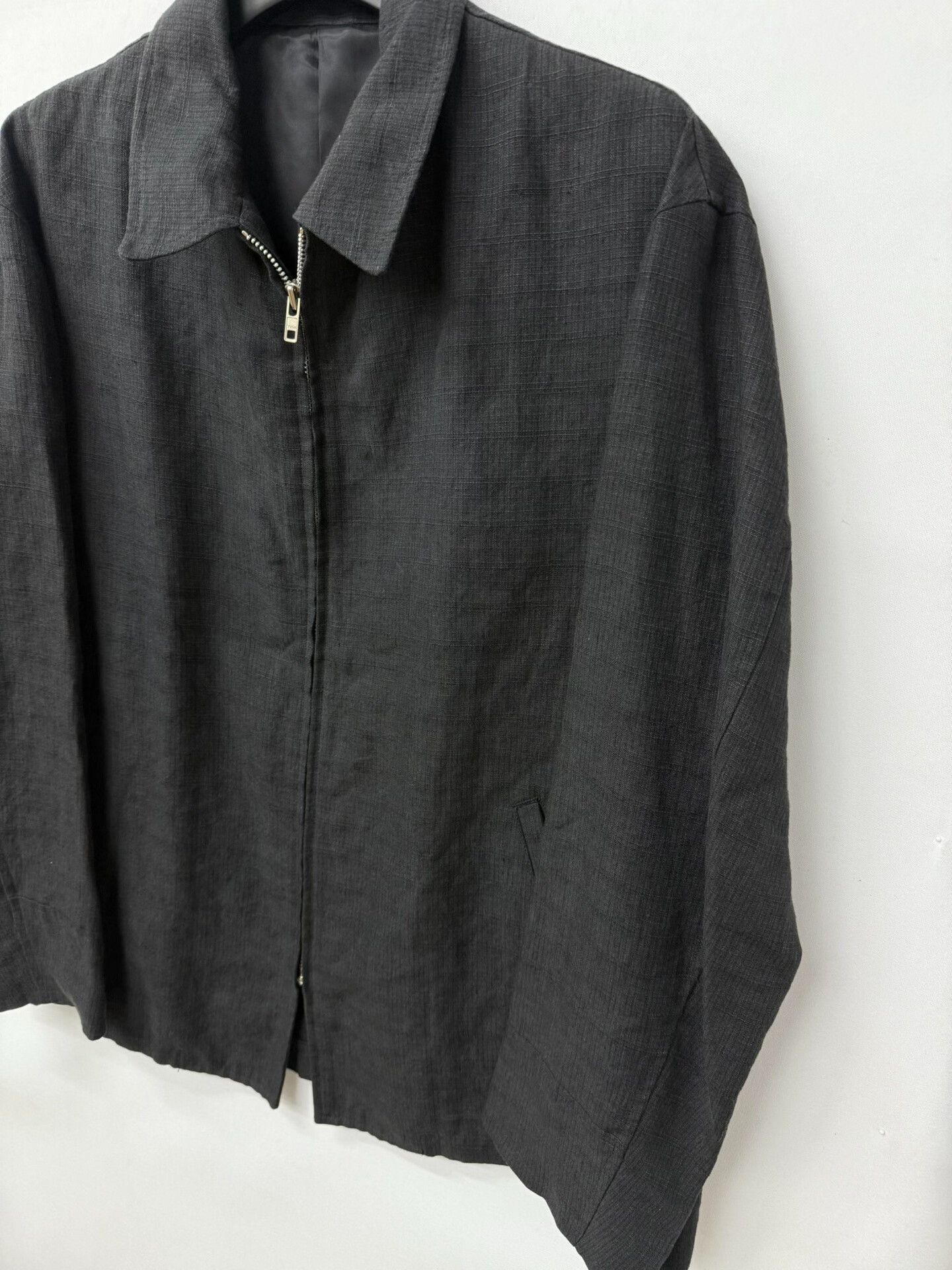 Yohji Yamamoto y's for men linen texture collar jacket Size US XL / EU 56 / 4 - 2 Thumbnail