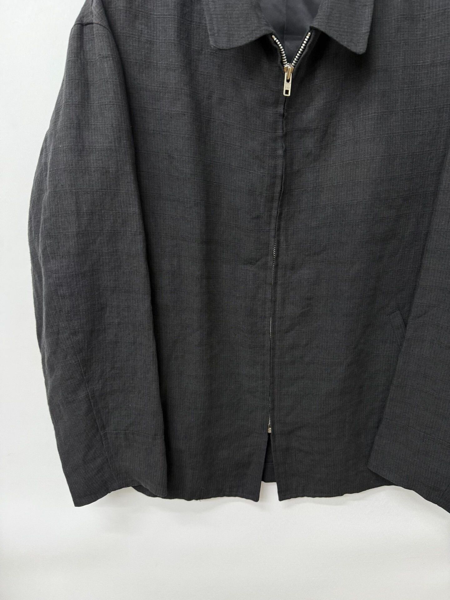 Yohji Yamamoto y's for men linen texture collar jacket Size US XL / EU 56 / 4 - 4 Thumbnail
