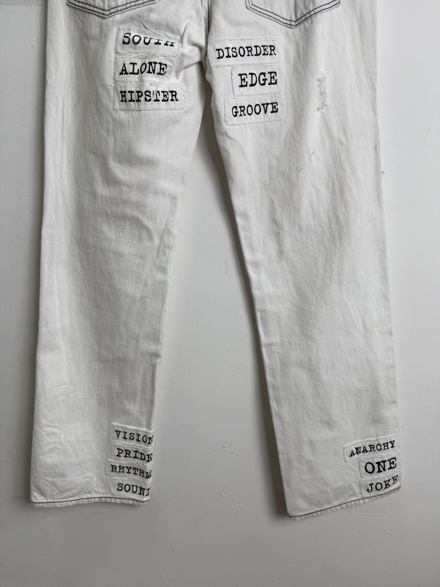 Comme des Garcons Number (n)ine 01SS Patchwork Denim Pants Size US 28 / EU 44 - 8 Thumbnail