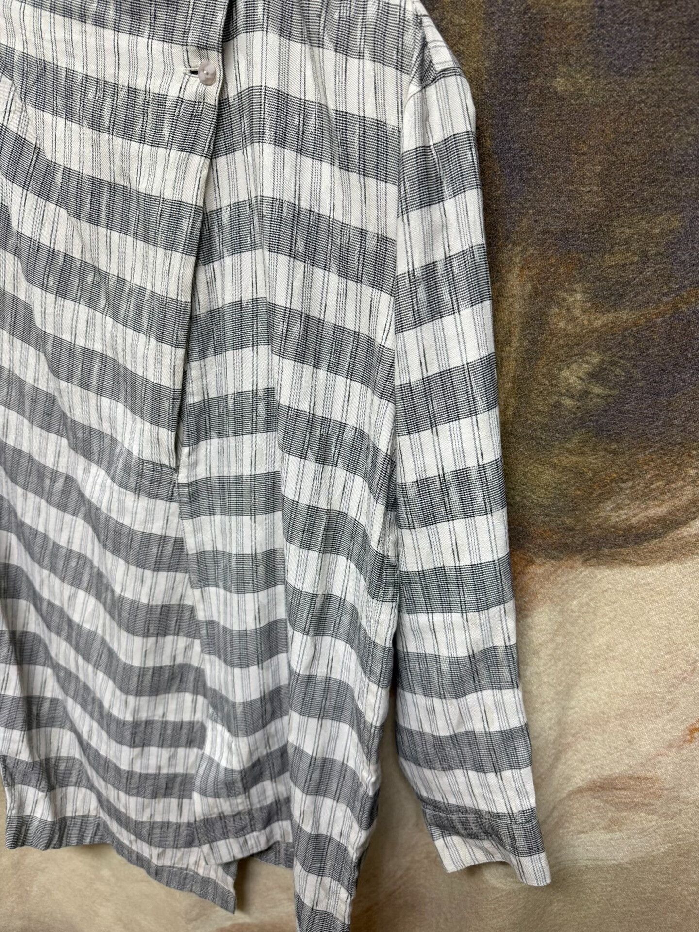 Issey Miyake issey miyake striped linen collar shirt Size US M / EU 48-50 / 2 - 2 Thumbnail