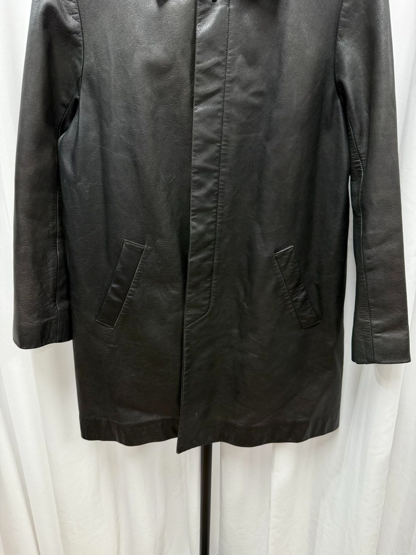 Yohji Yamamoto yohji yamamoto y's leather coat in black Size US L / EU 52-54 / 3 - 4 Thumbnail