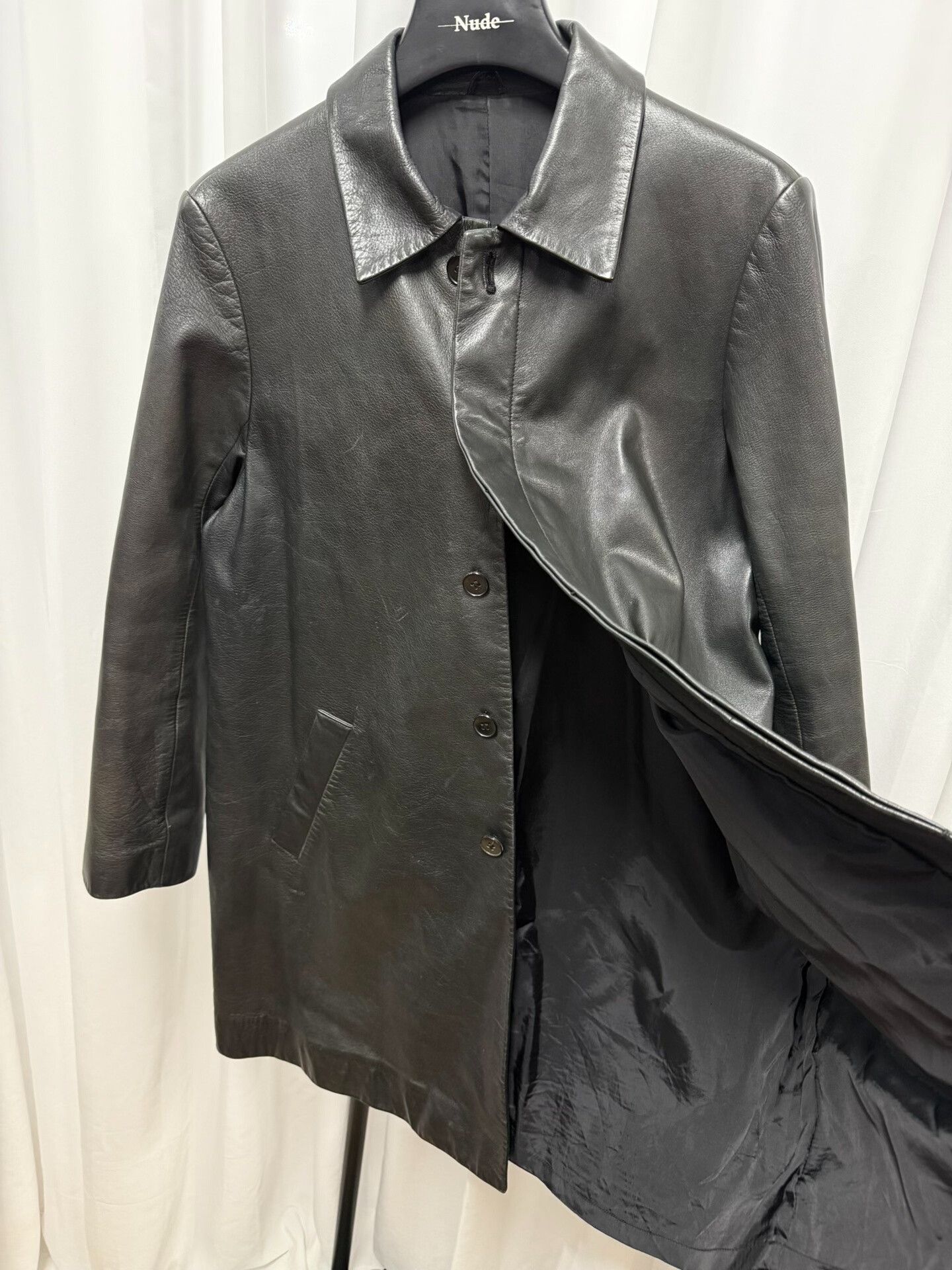 Yohji Yamamoto yohji yamamoto y's leather coat in black Size US L / EU 52-54 / 3 - 5 Thumbnail