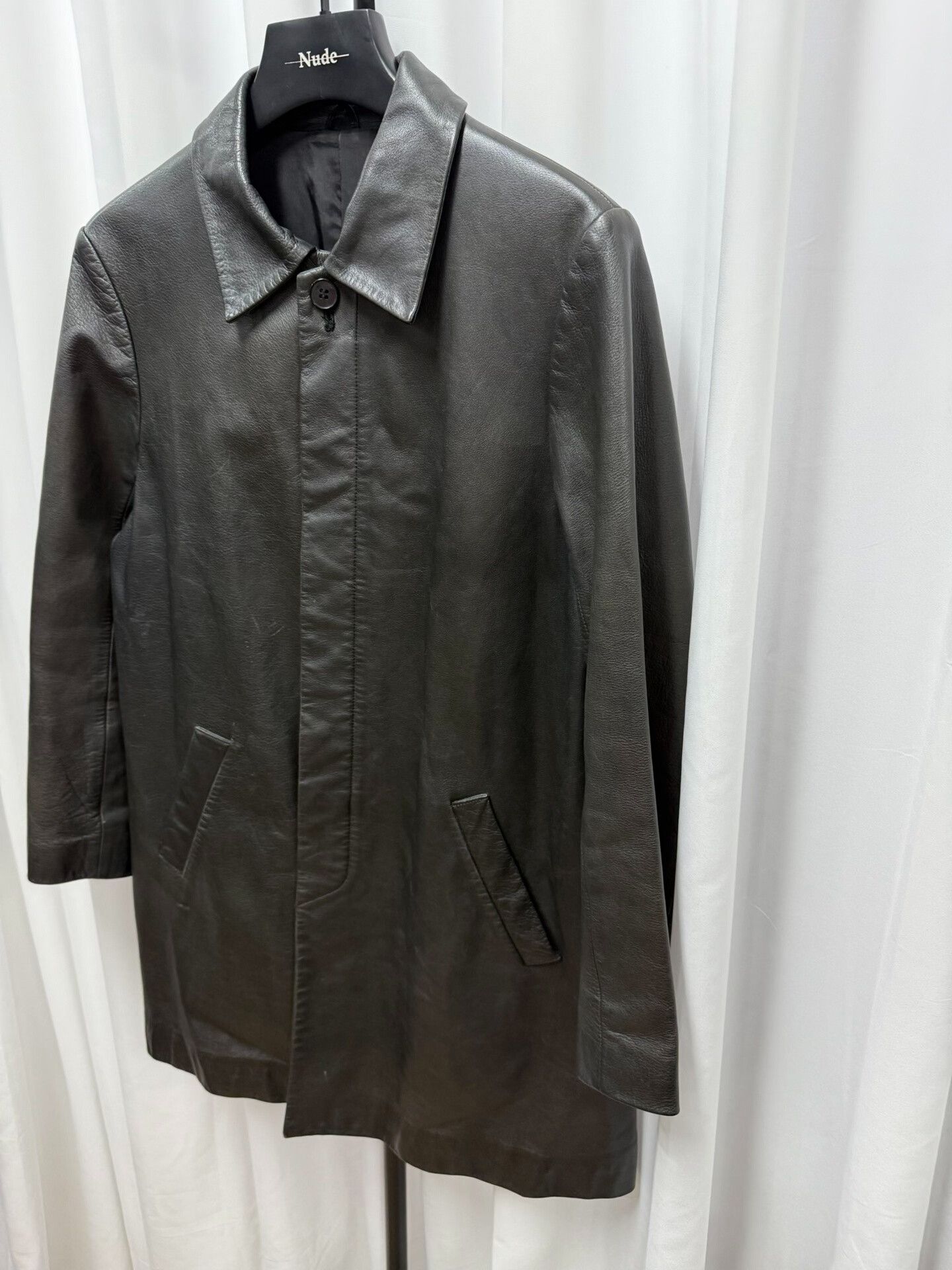 Yohji Yamamoto yohji yamamoto y's leather coat in black Size US L / EU 52-54 / 3 - 2 Thumbnail