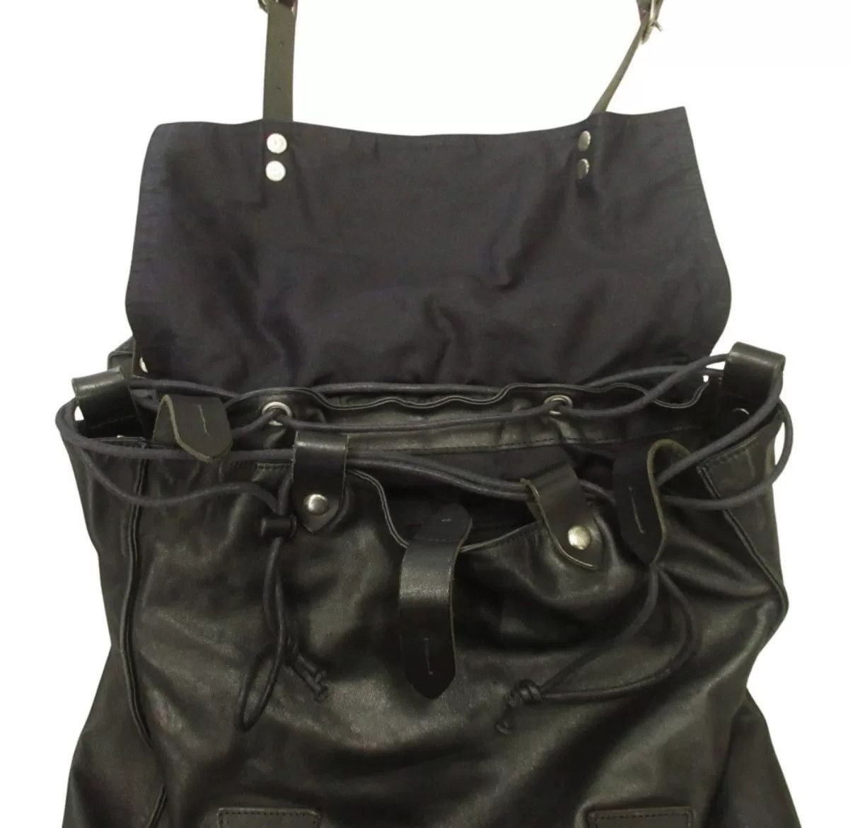 Yohji Yamamoto yohji yamamoto leather backpack with dual straps Size ONE SIZE - 4 Thumbnail
